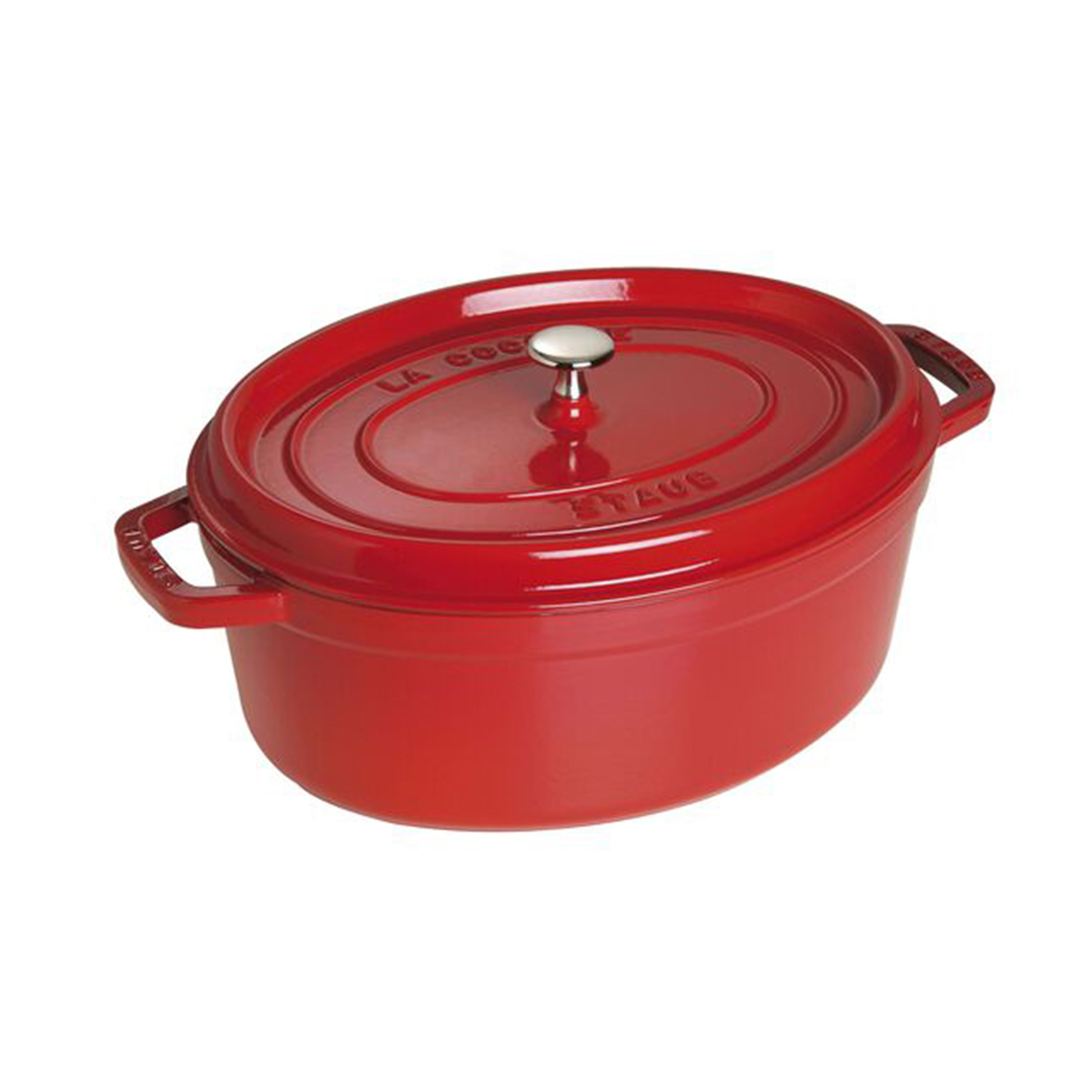 Staub Cast Iron Cherry Oval Cocotte, 5.75-Quart