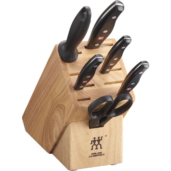 Zwilling Twin Signature Natural Knife Block Set, 7-Piece