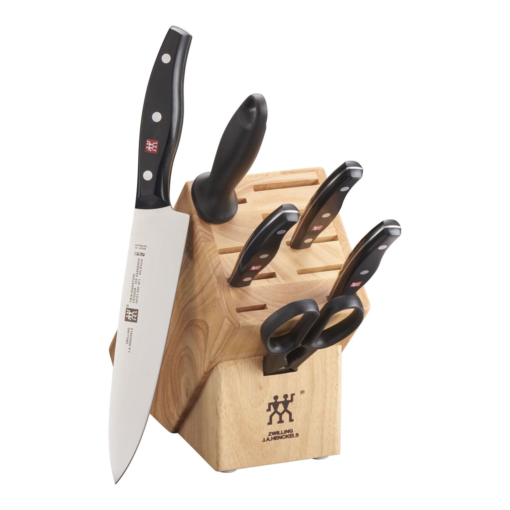 Zwilling Twin Signature Natural Knife Block Set, 7-Piece