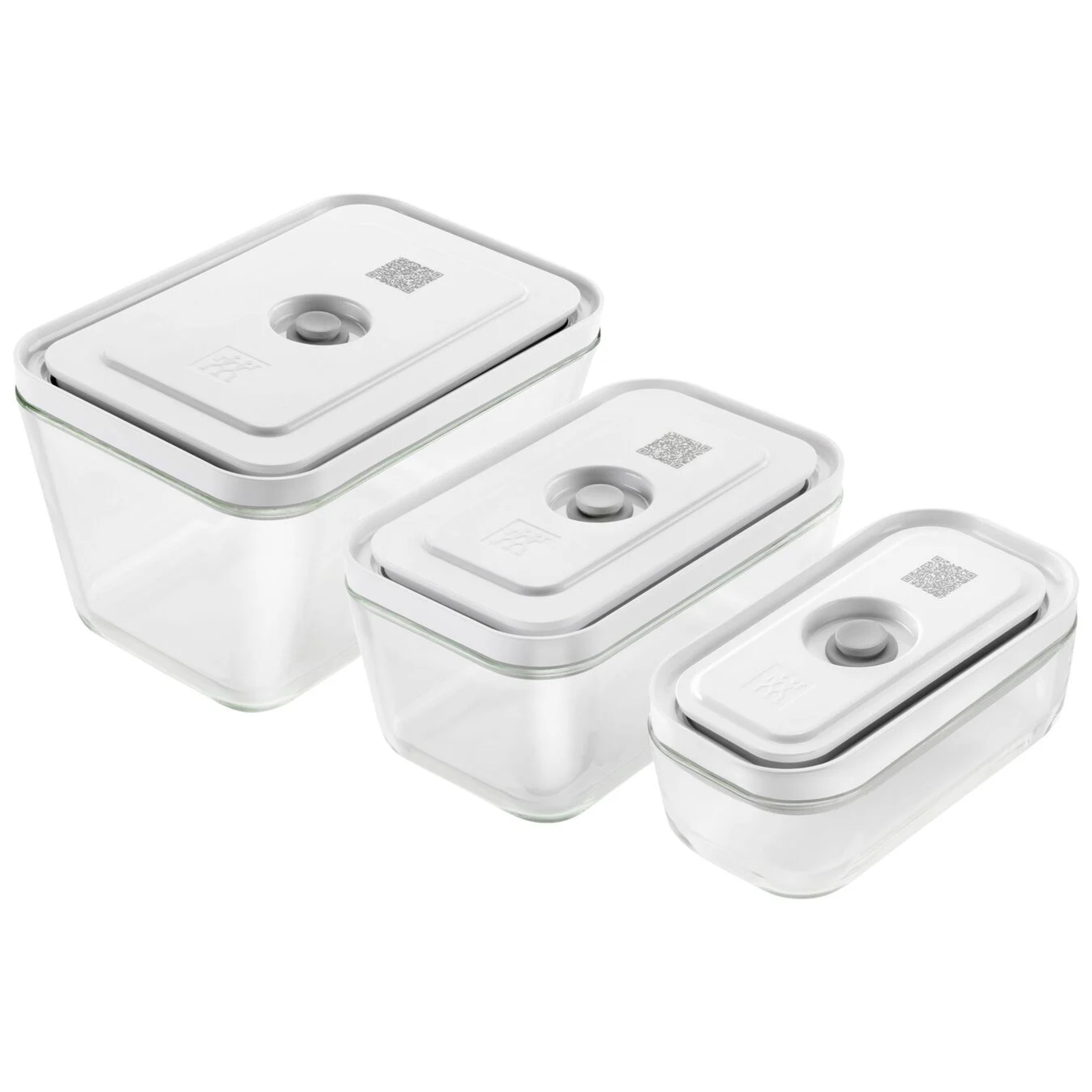 Zwilling Fresh & Save Small/medium/large / 3-pc Vacuum Container Set, Grey