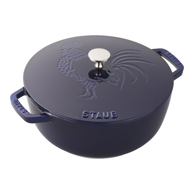 Staub Cast Iron Dark Blue Essential French Oven, 3.75-Quart