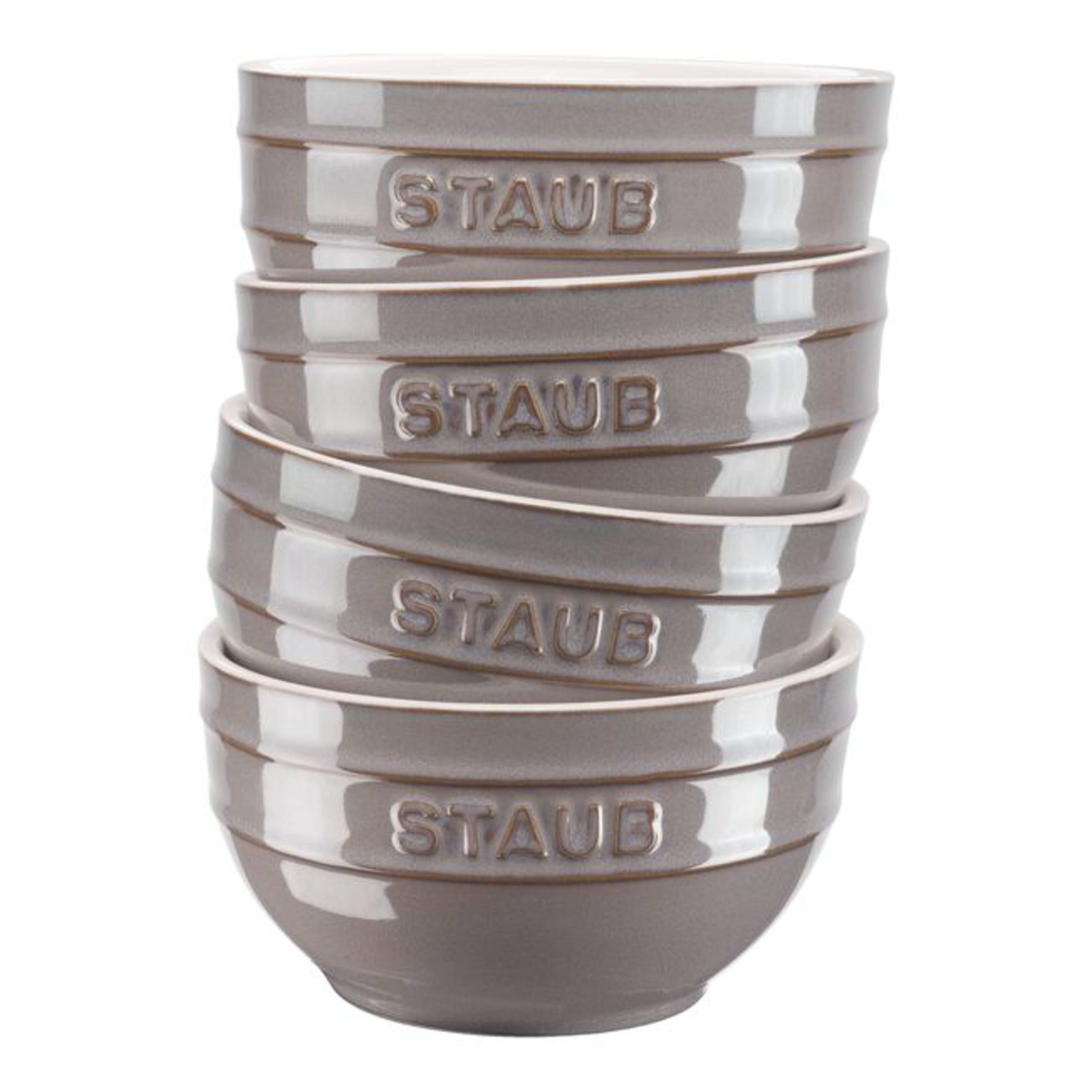 Staub Ceramique 4 pcs ceramic Bowl set- Ancient Gray