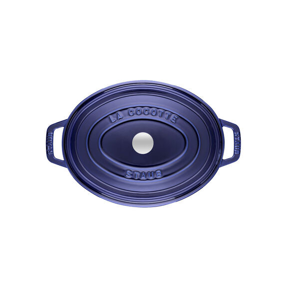 Staub Cast Iron Dark Blue Oval Cocotte, 5.75-Quart