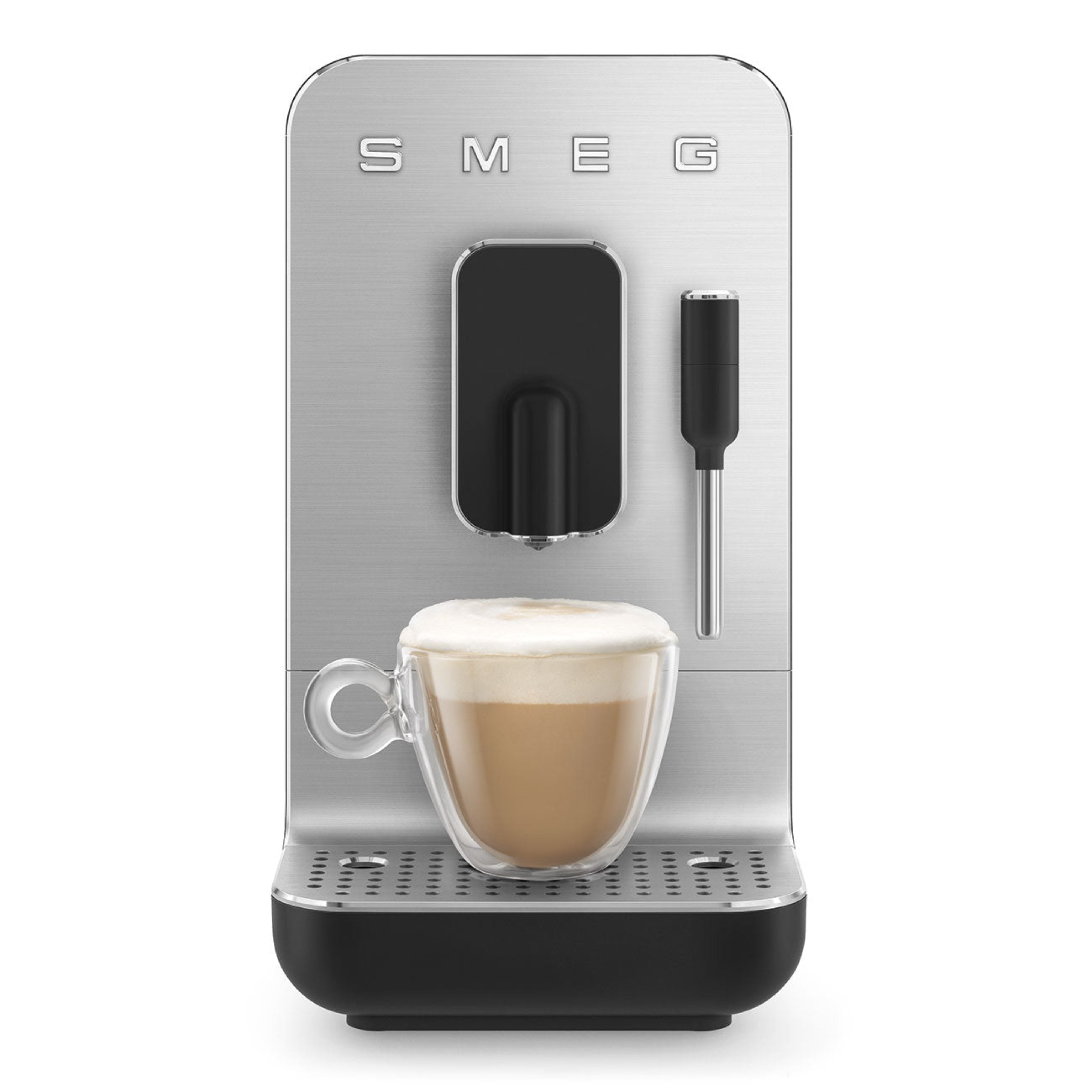 Smeg Fully Automatic Black Coffee Machine with Steam Wand