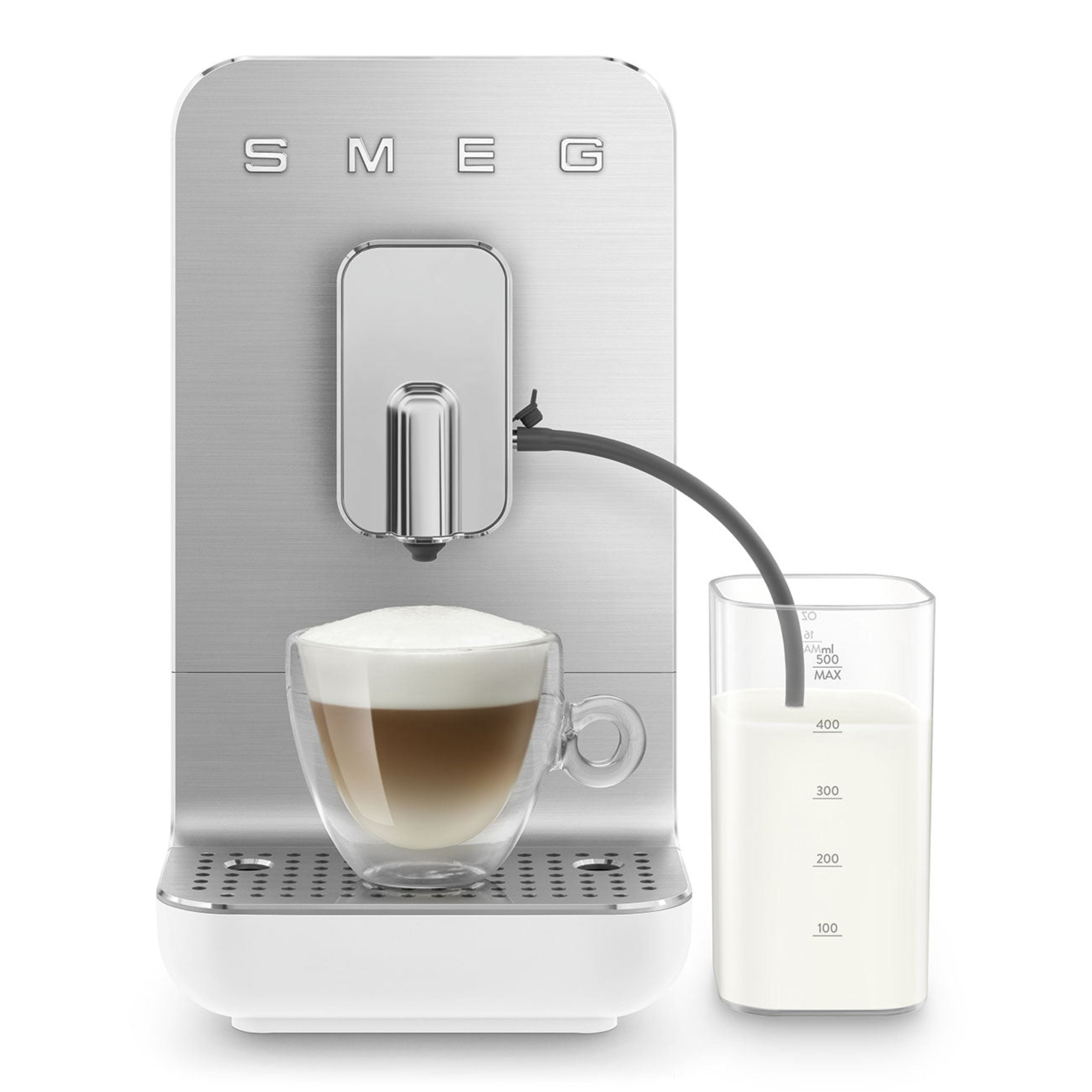 Smeg Fully Automatic White Coffee Machine with Auto Froth