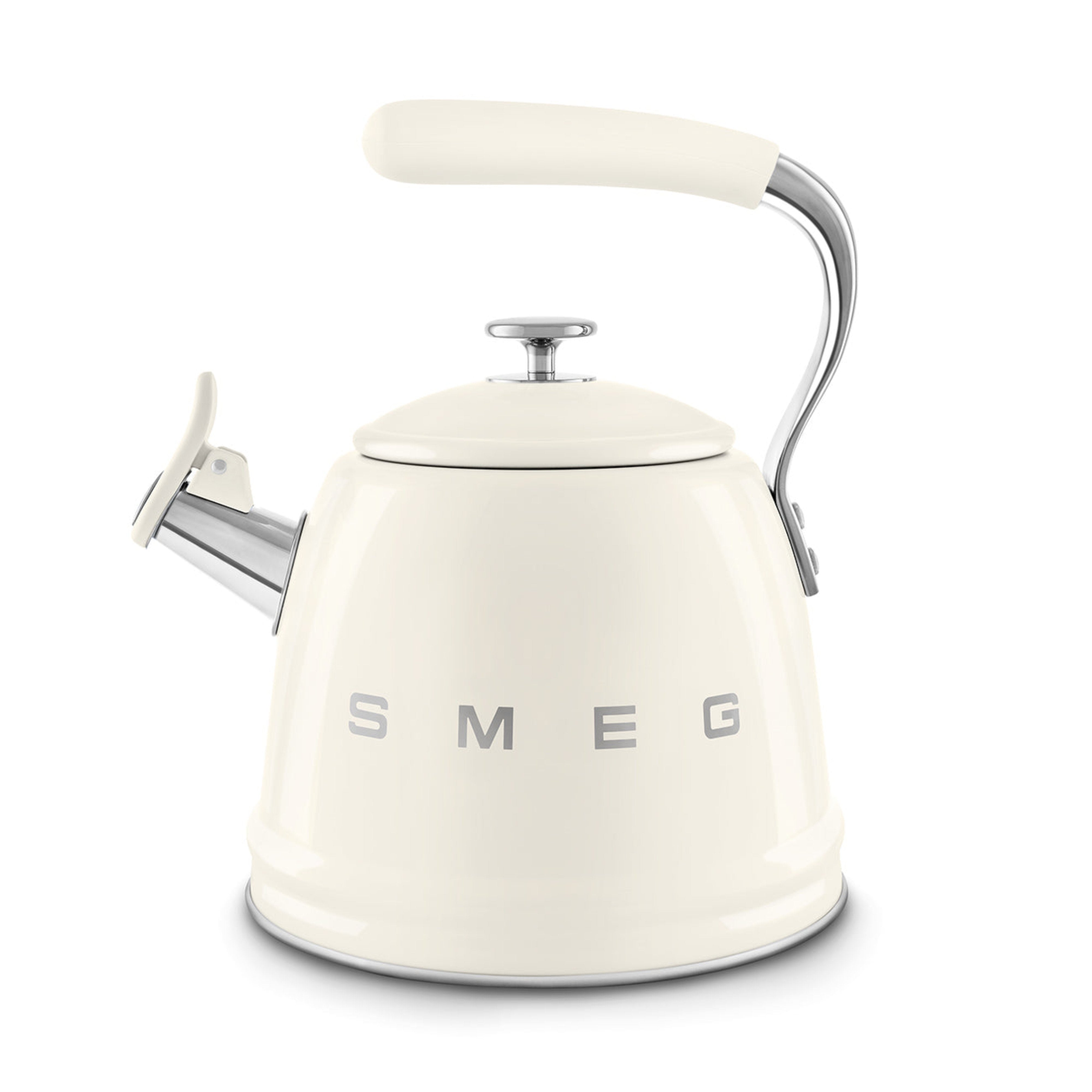 Smeg 50's Retro Style Aesthetic Cream Whistling Kettle