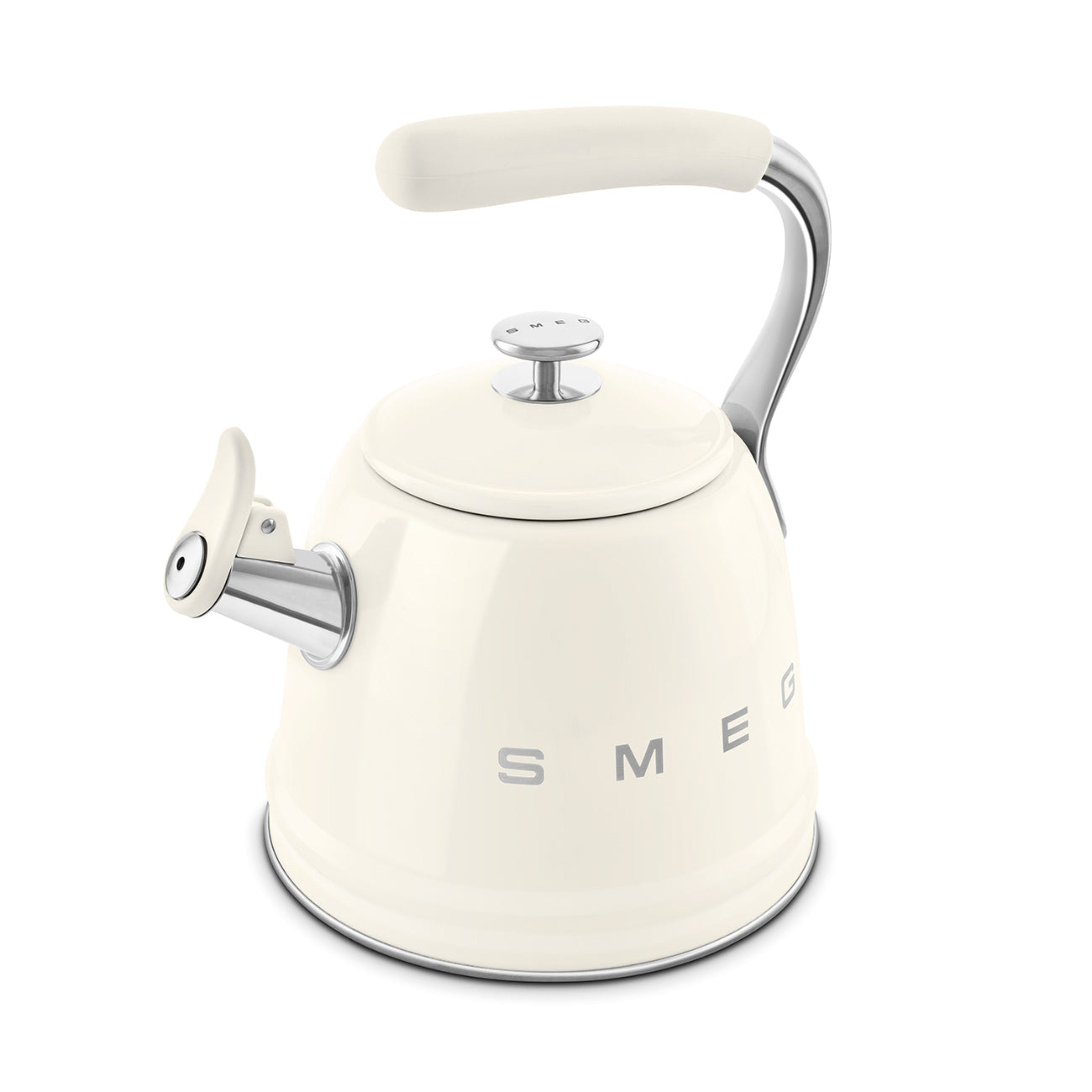 Smeg 50's Retro Style Aesthetic Cream Whistling Kettle