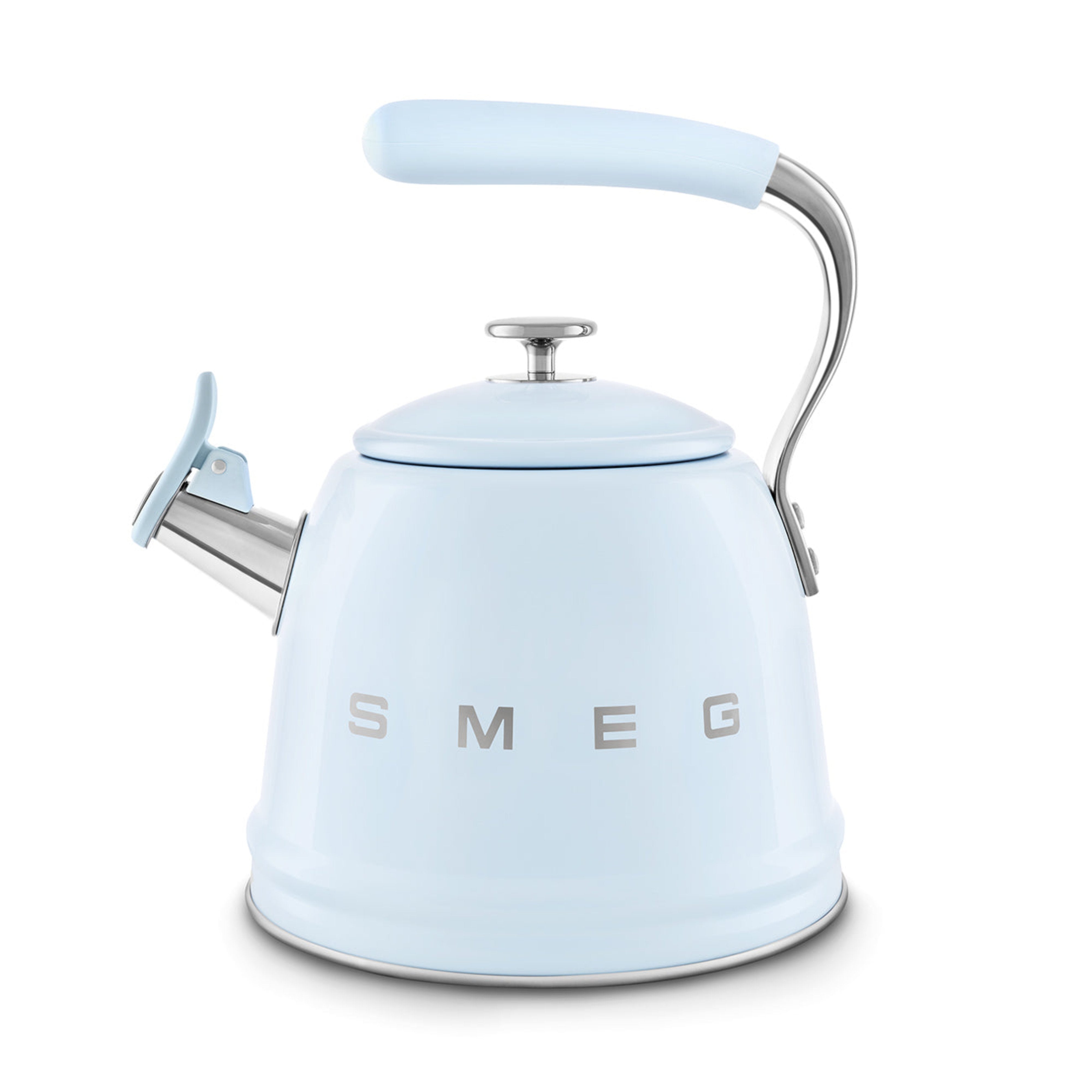 Smeg 50's Retro Style Aesthetic Pastel Blue Whistling Kettle