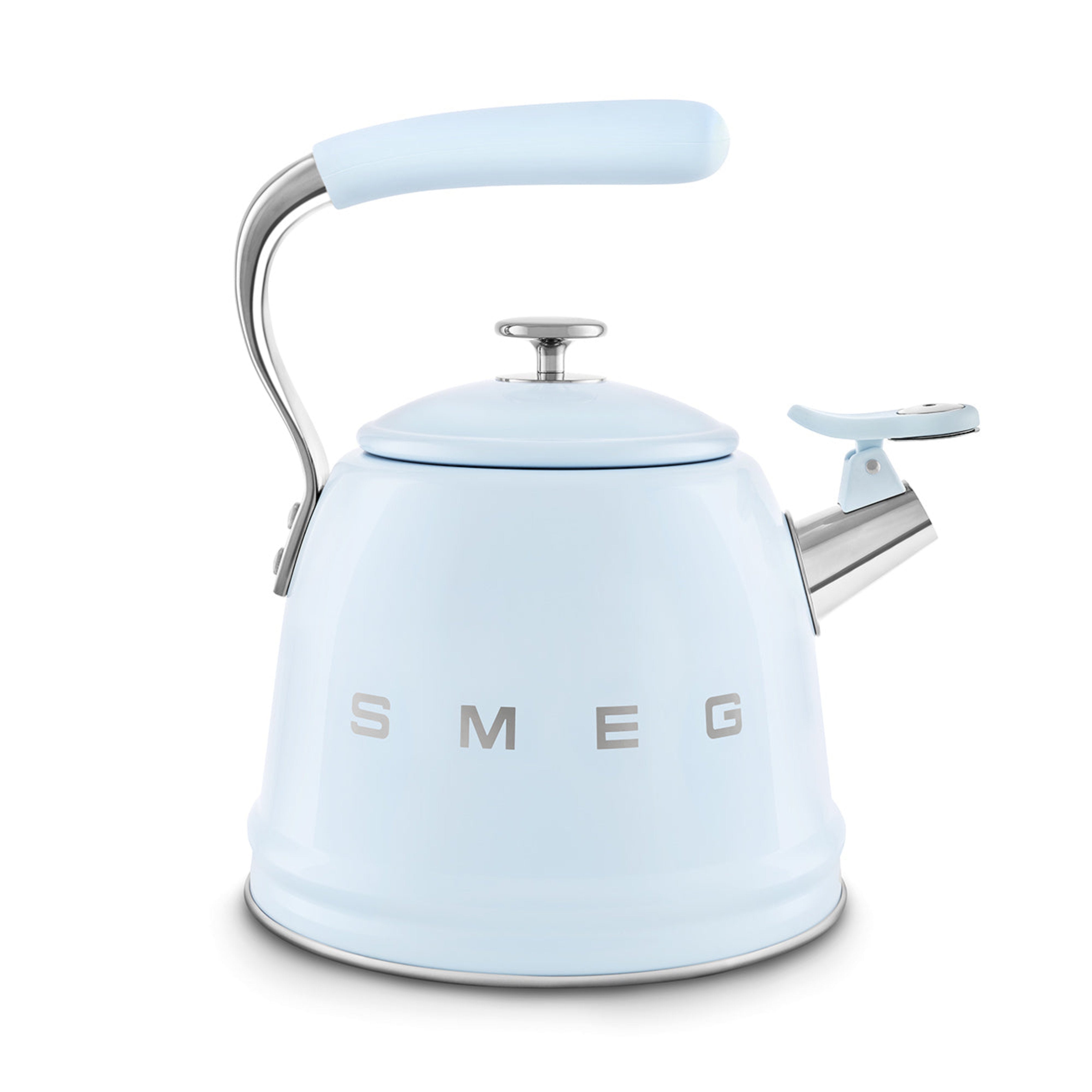 Smeg 50's Retro Style Aesthetic Pastel Blue Whistling Kettle