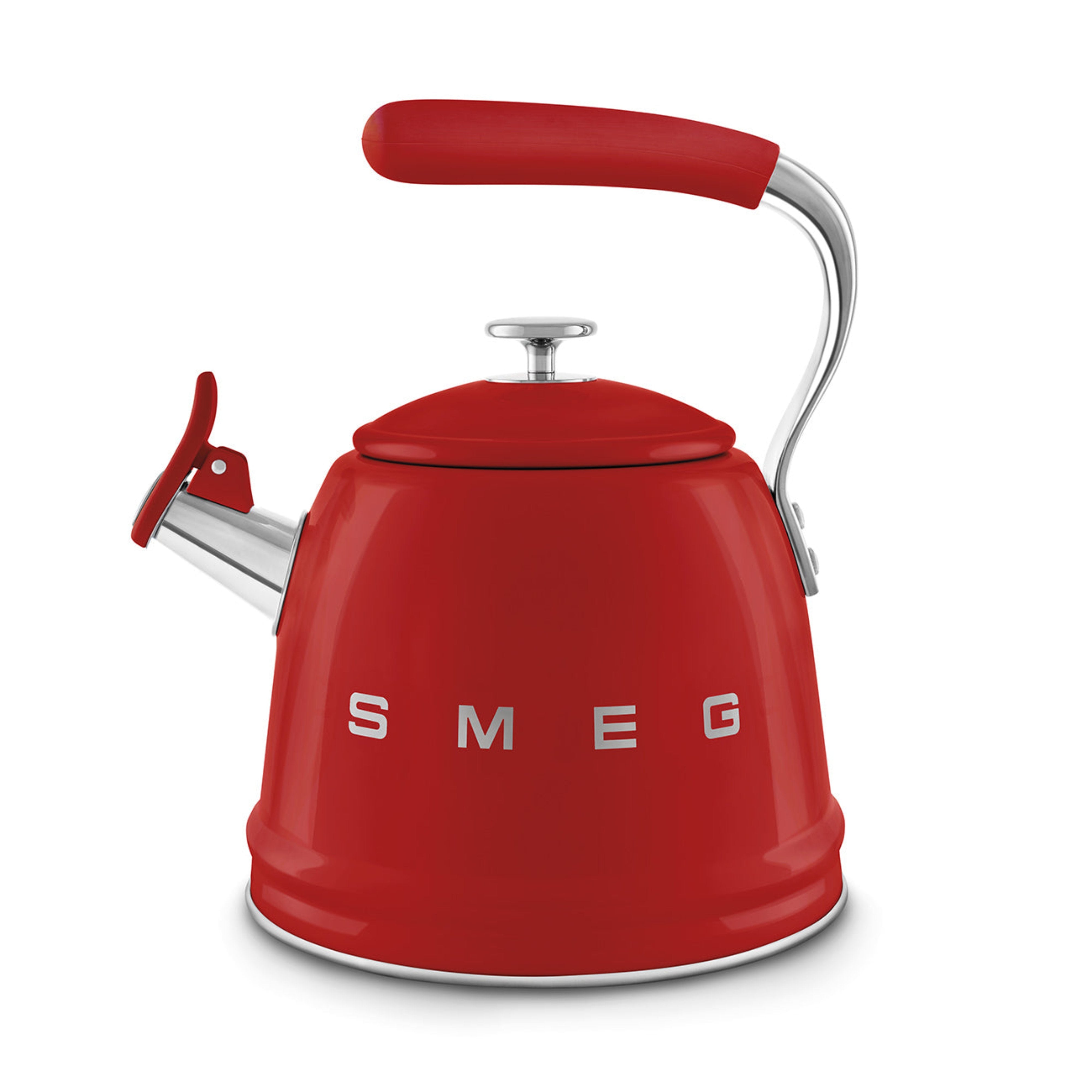 Smeg 50's Retro Style Aesthetic Red Whistling Kettle