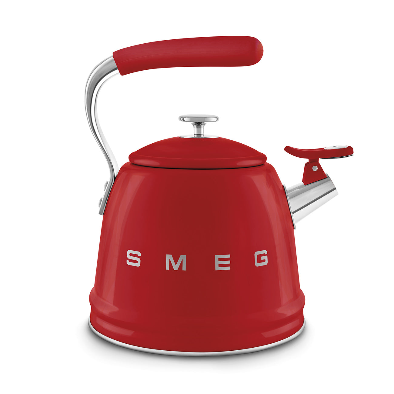 Smeg 50's Retro Style Aesthetic Red Whistling Kettle