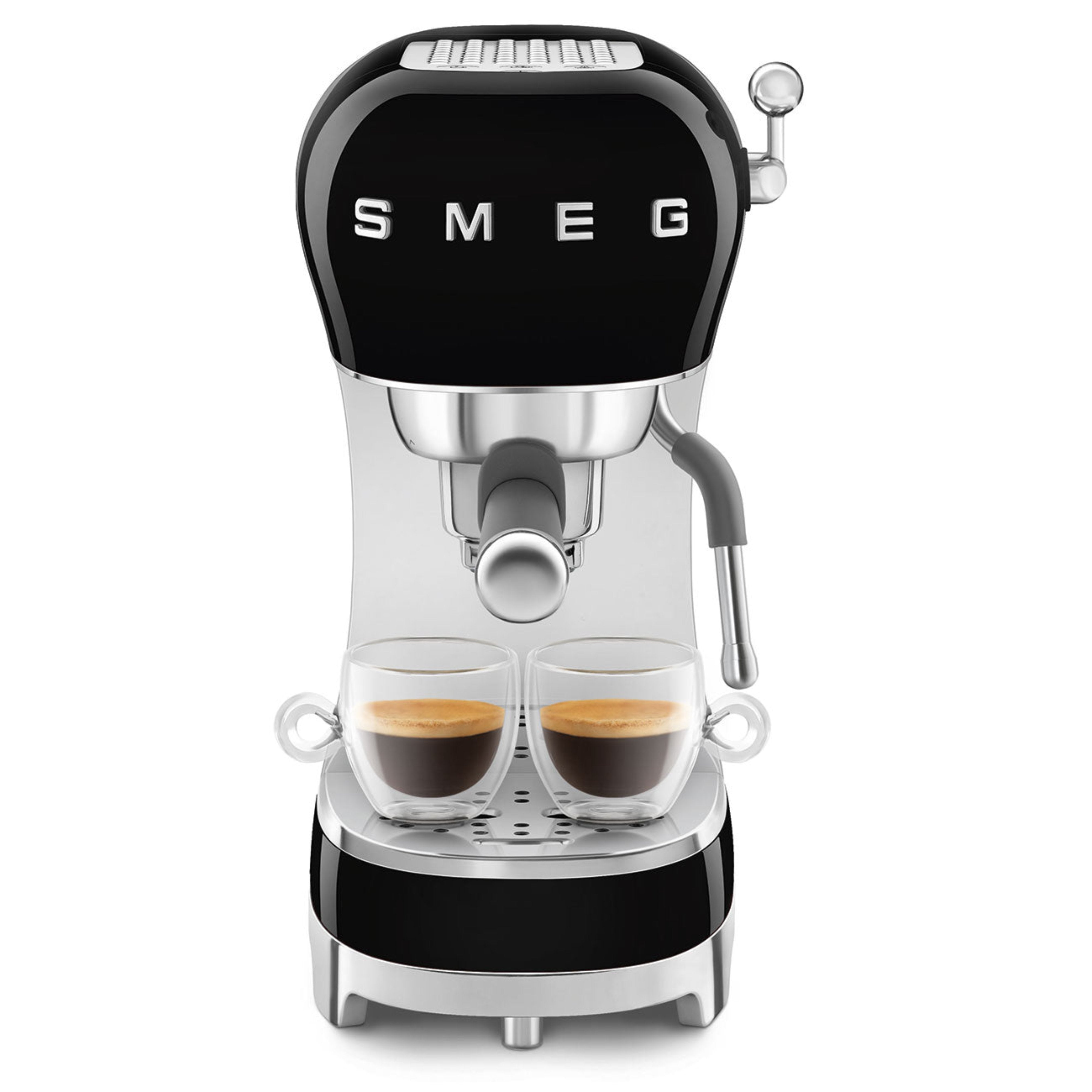 Smeg 50's Retro Style Aesthetic Espresso Coffee Machine, Black