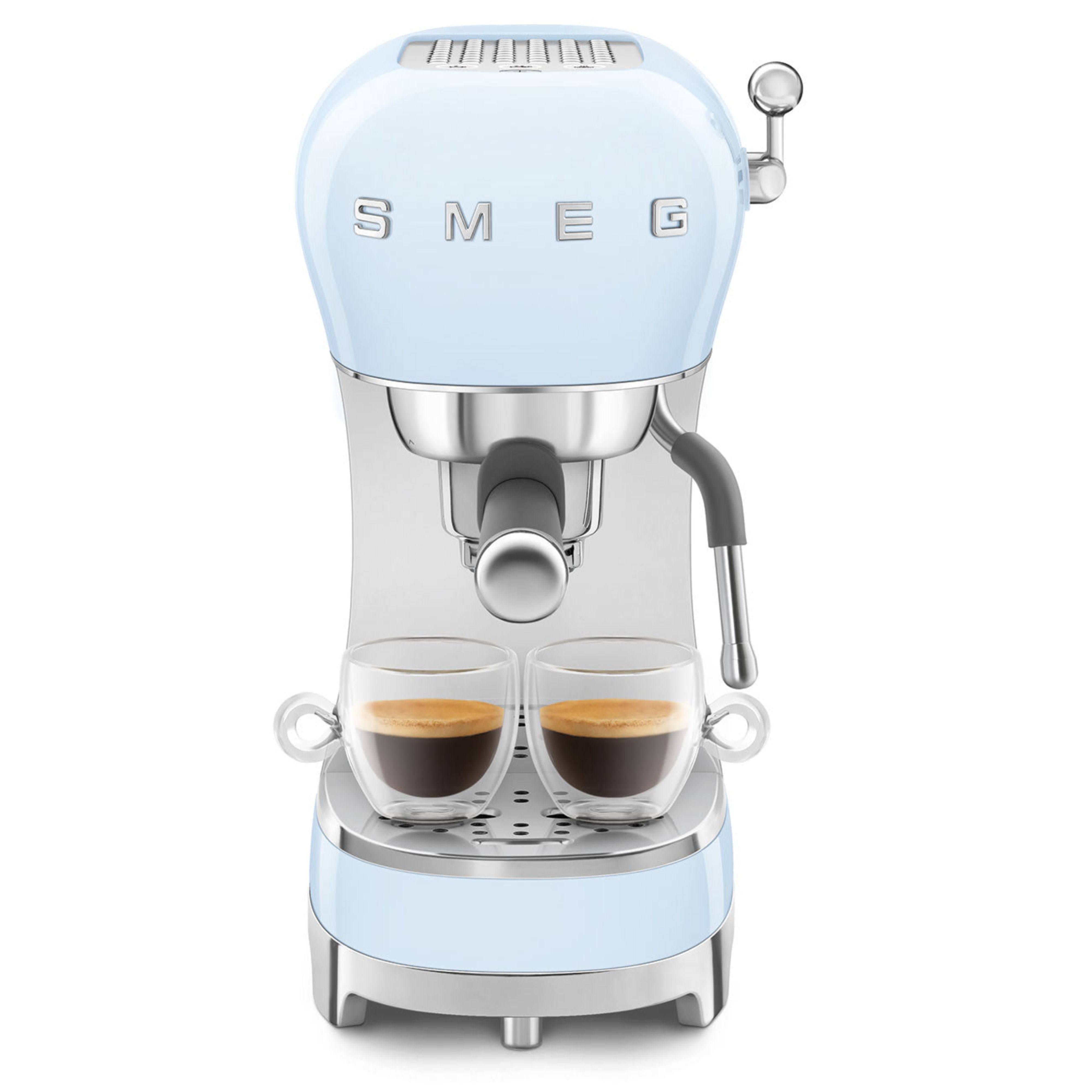 Smeg 50's Retro Style Aesthetic Espresso Coffee Machine, Pastel Blue