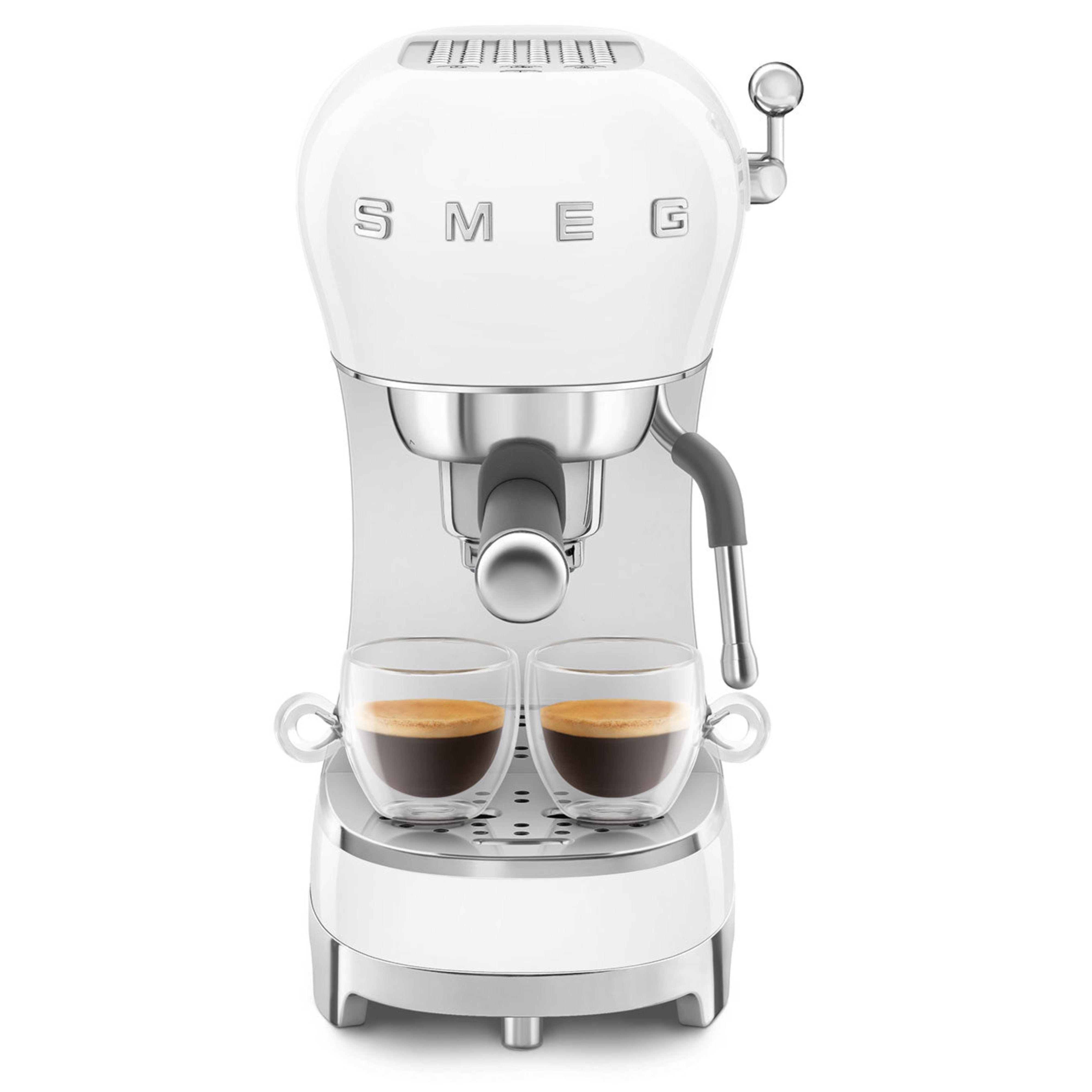 Smeg 50's Retro Style Aesthetic Espresso Coffee Machine, White