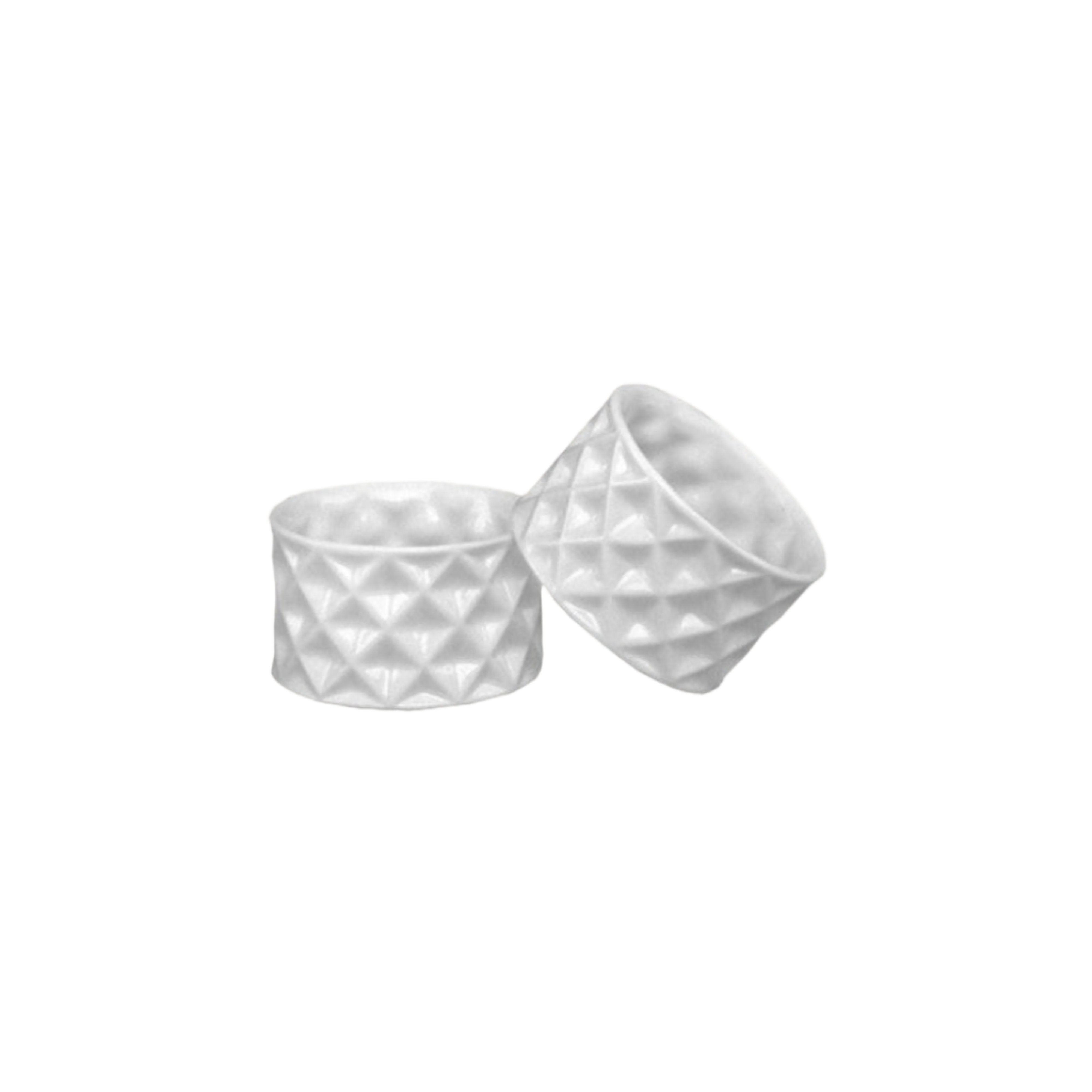 Sargadelos White Porcelain Portomarínico Napkin Ring Pack, 4 services