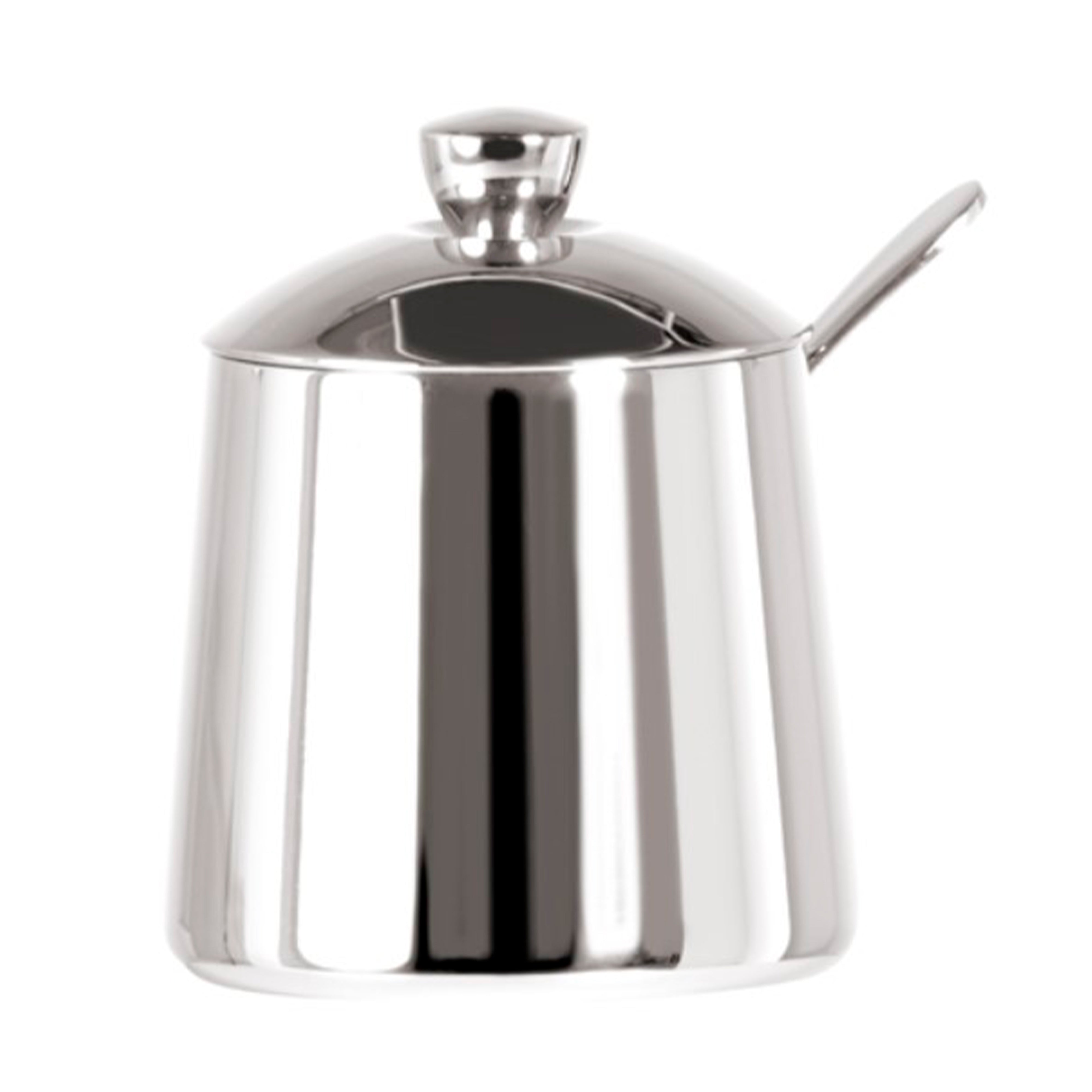Frieling Stainless Steel Sugar Bowl and Spoon Set, 10 oz