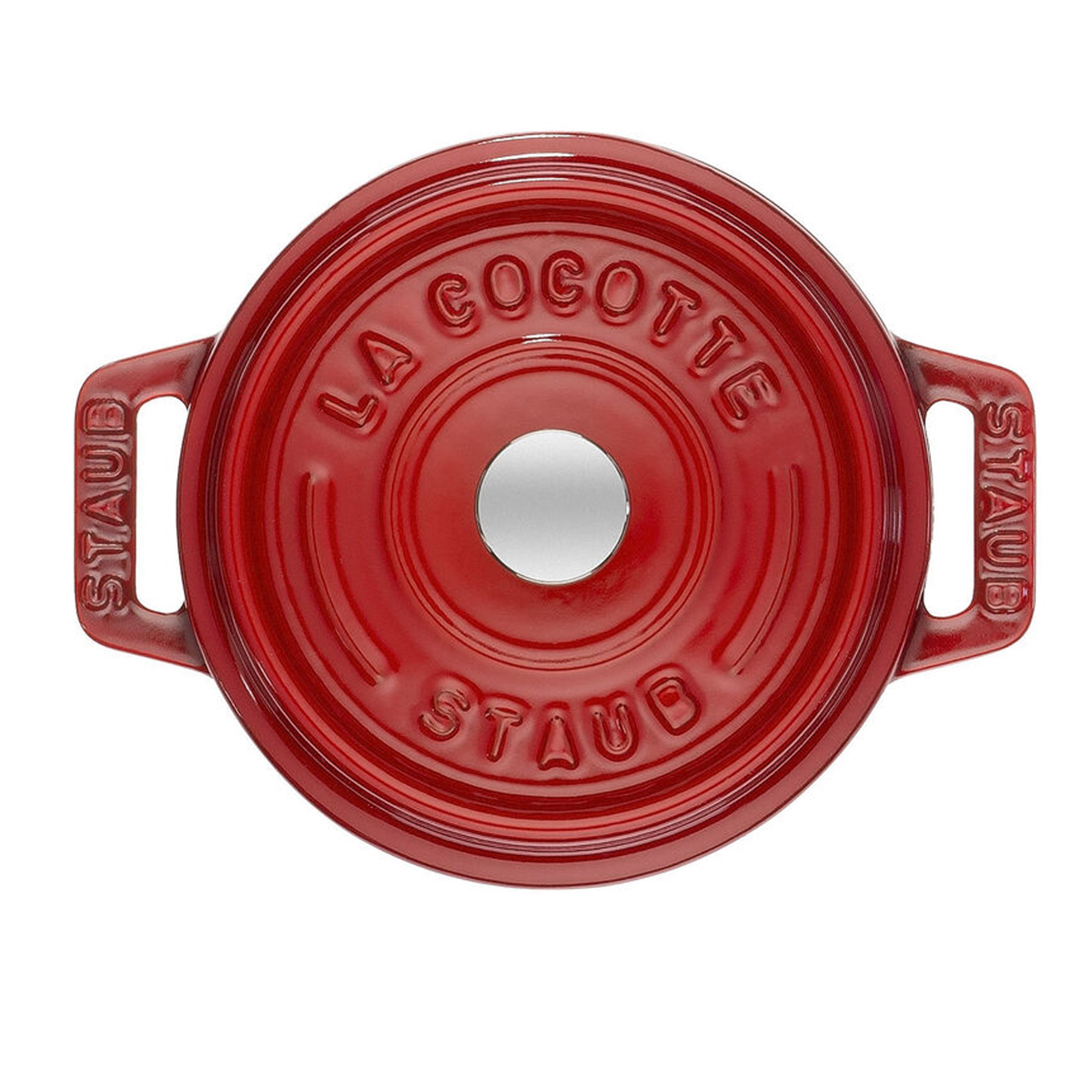 Staub Cast Iron Cherry Mini Round Cocotte, 0.25-Quart