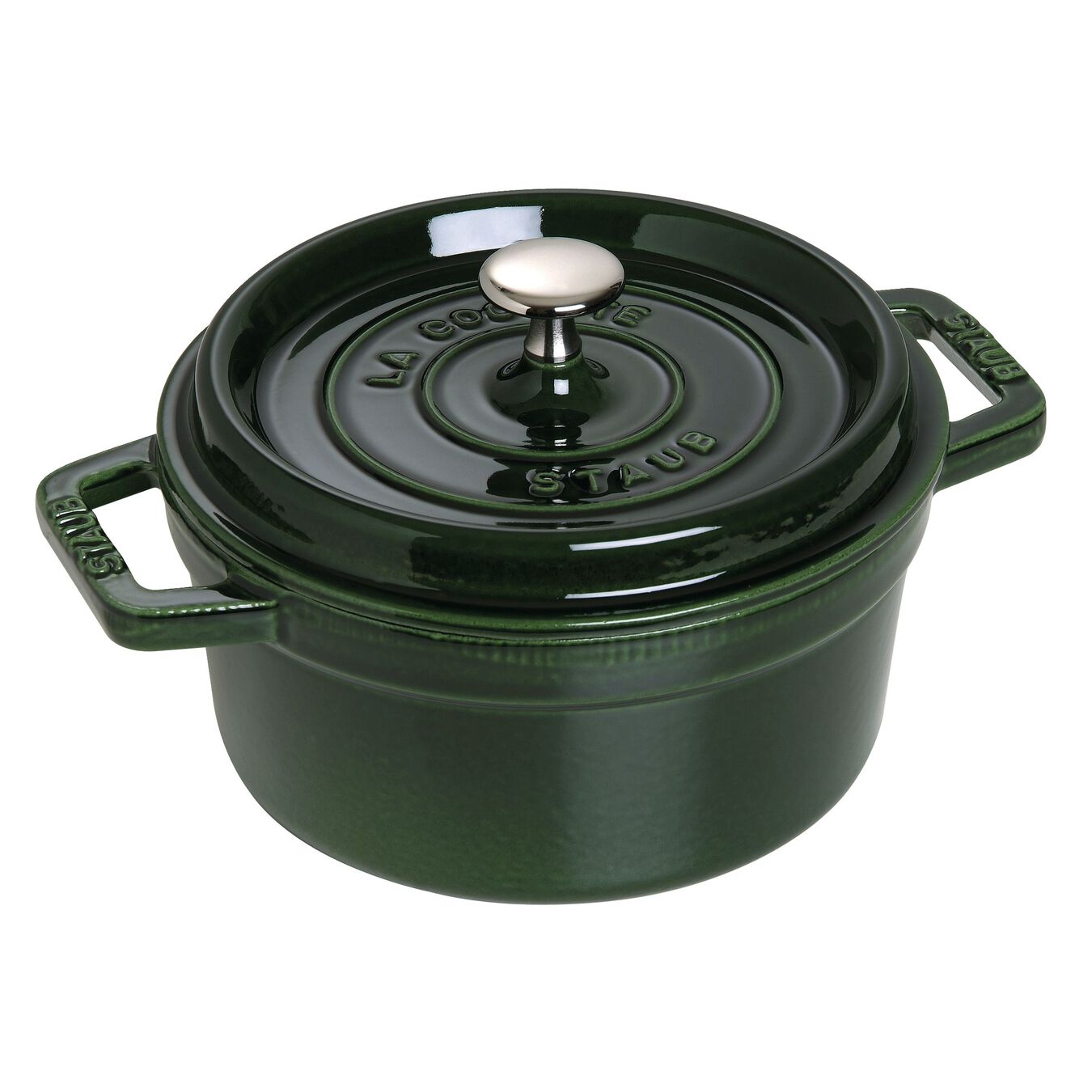 Staub Cast Iron Basil Round Cocotte, 2.75-Quart