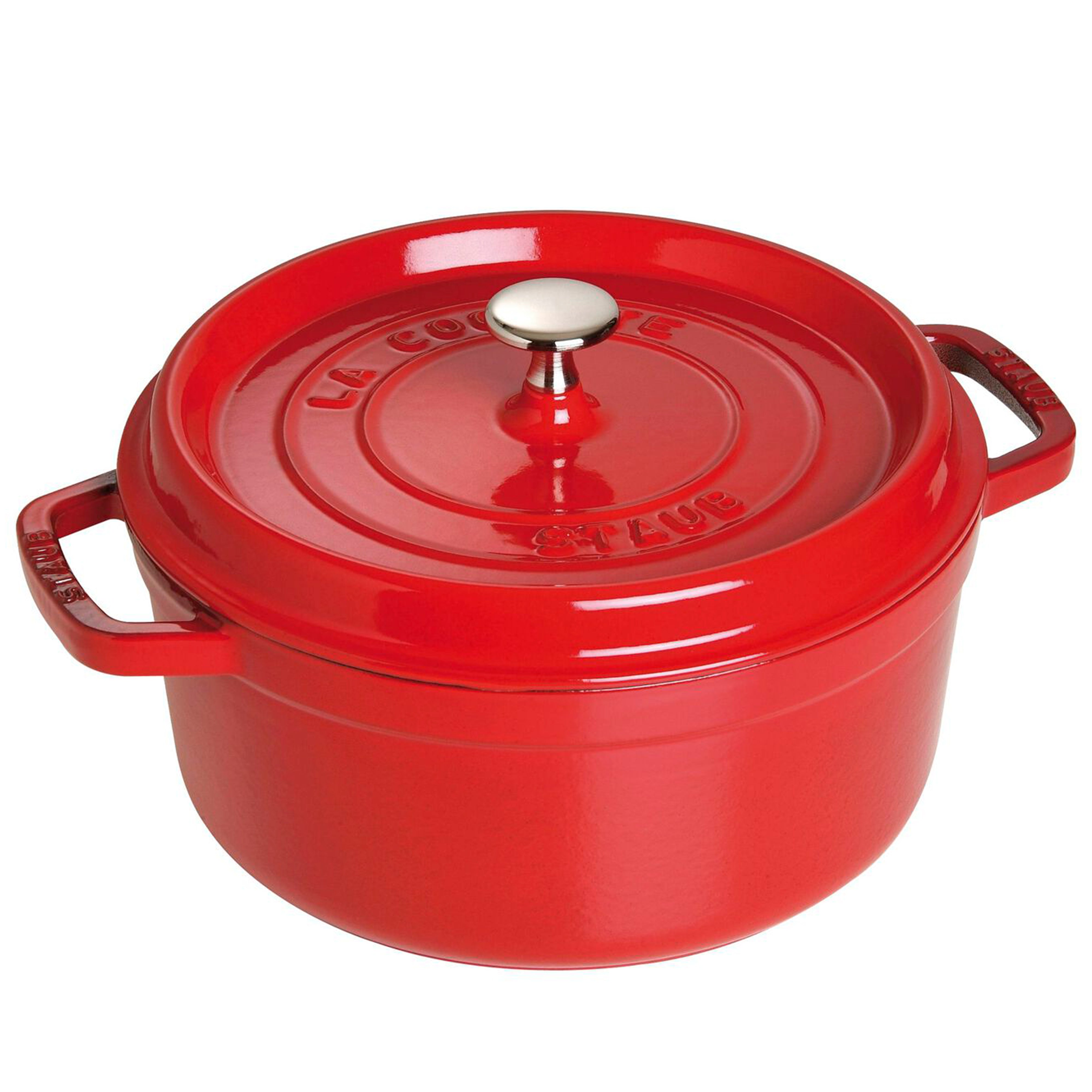 Staub Cast Iron Cherry Round Cocotte 4-Quart