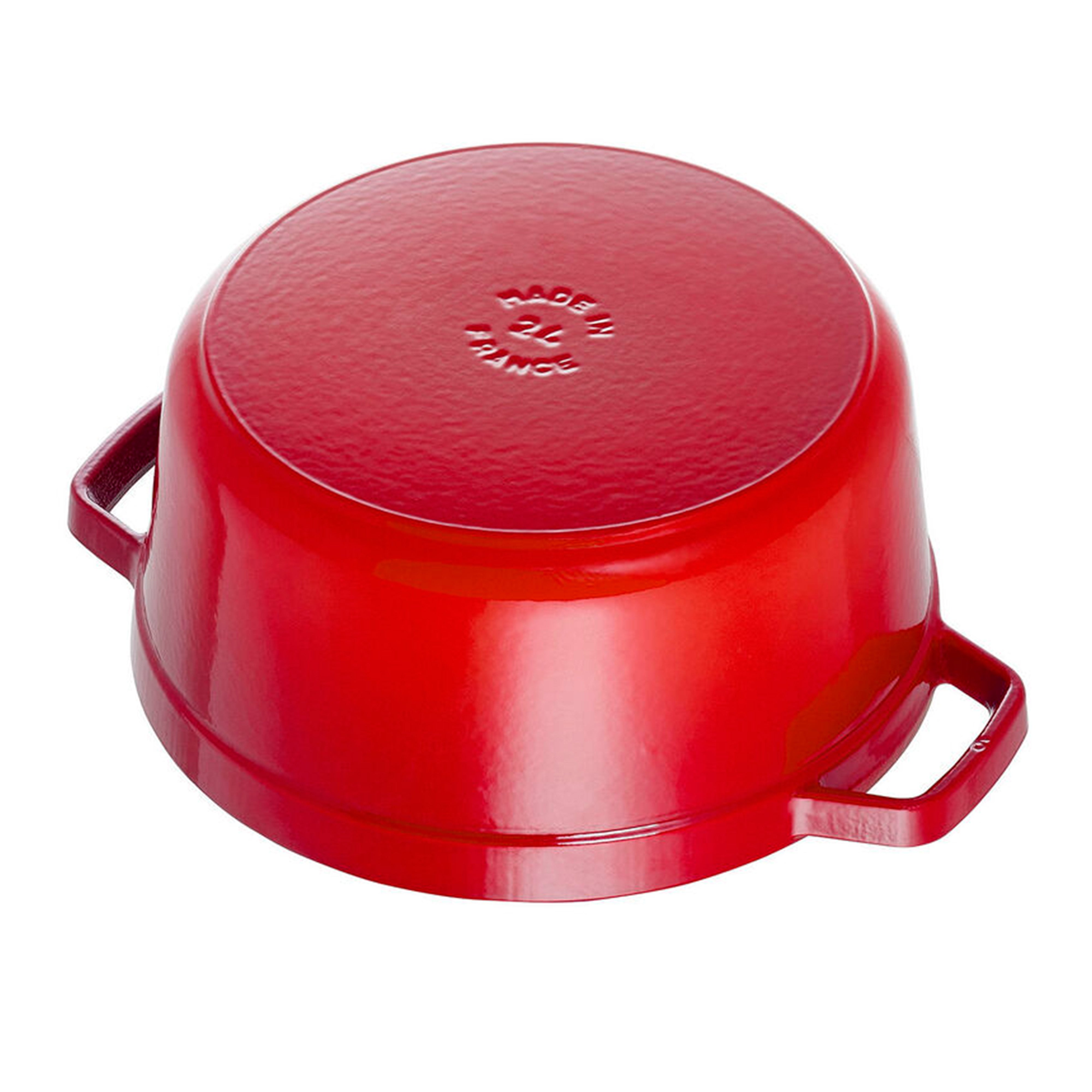 Staub Cast Iron Cherry Round Cocotte, 5.5-Quart