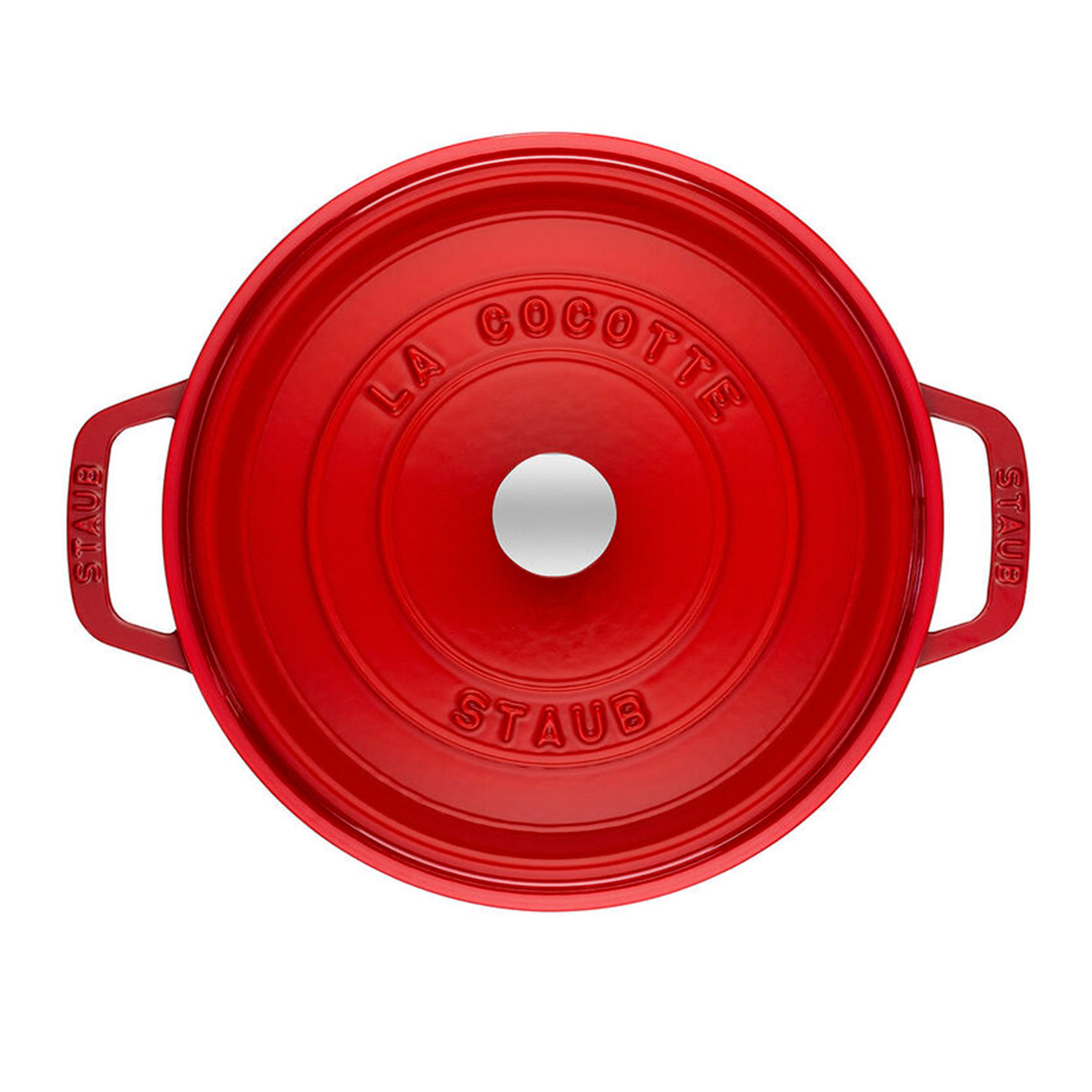 Staub Cast Iron 3-Piece Cherry Cocotte and Fry Pan Set