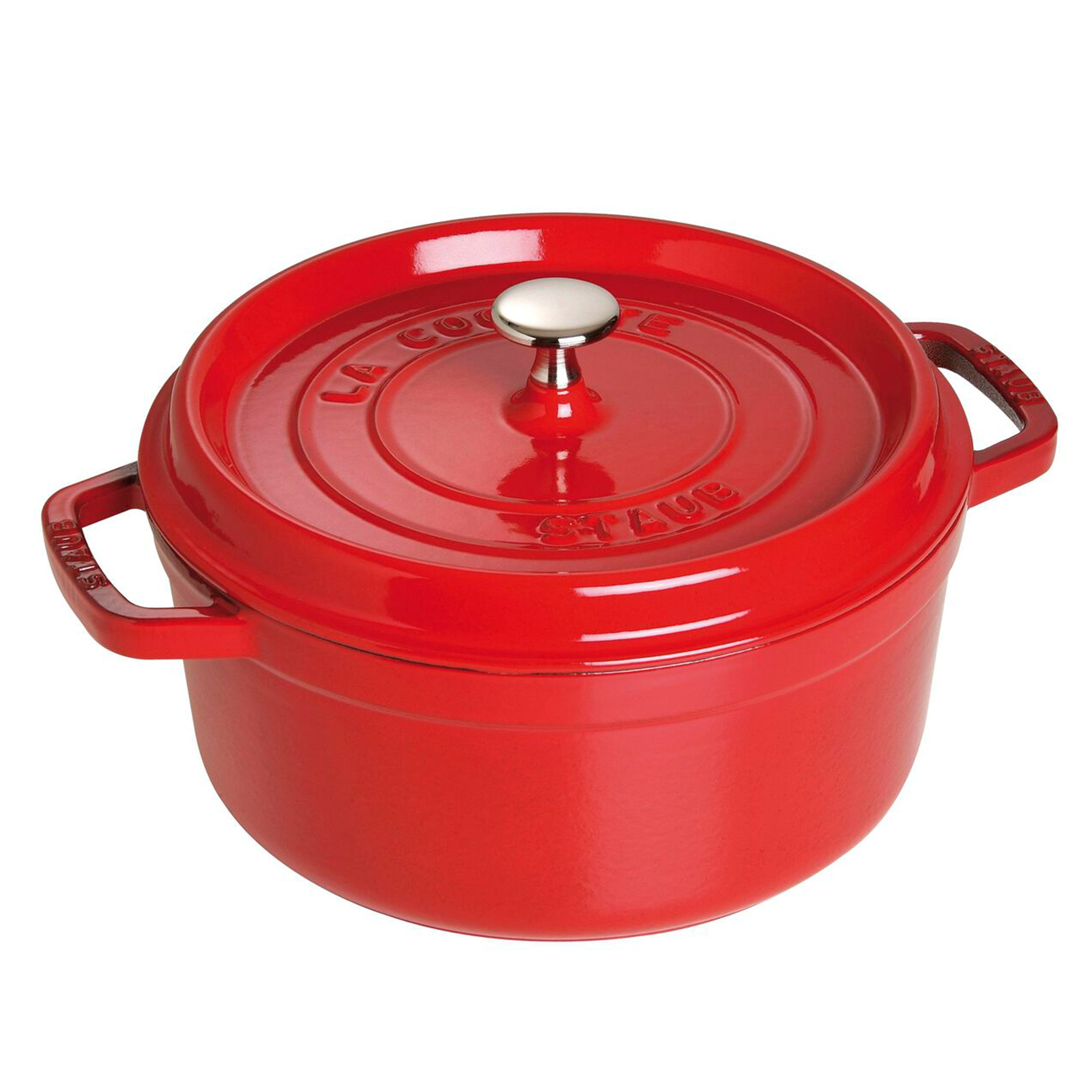 Staub Cast Iron Cherry Round Cocotte, 5.5-Quart