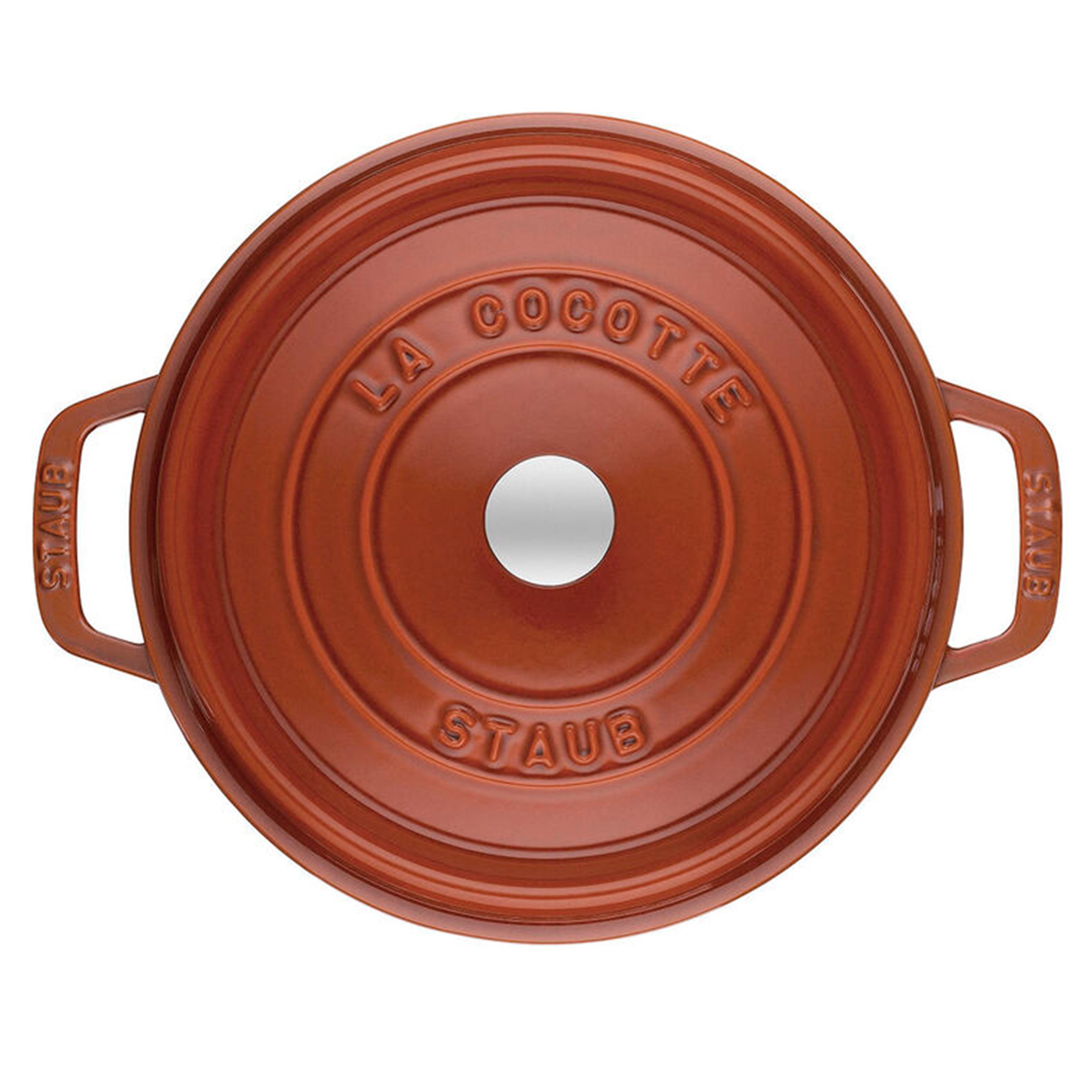 Staub Cast Iron Burnt Orange Round Cocotte, 7-Quart