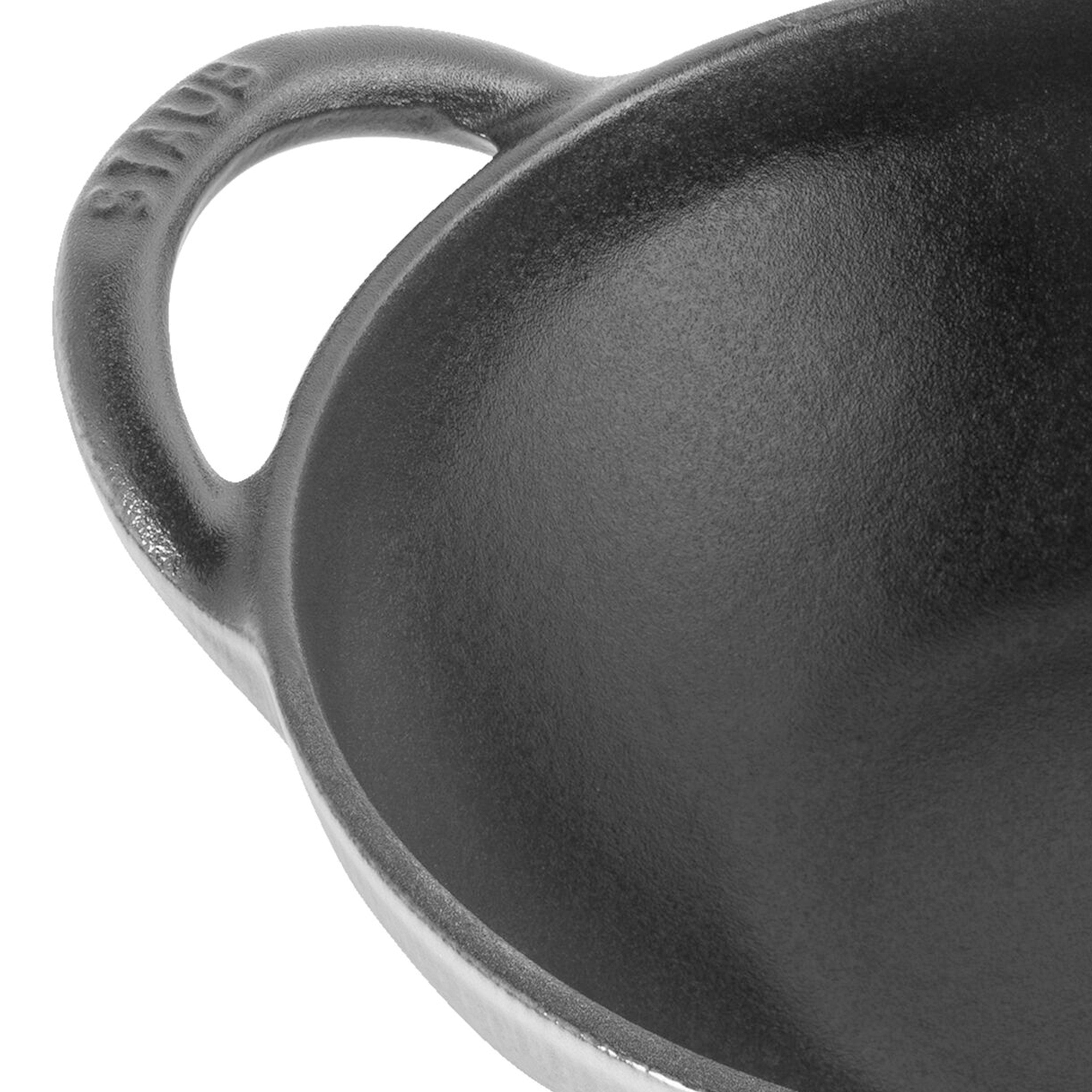 Staub Cast Iron Graphite Grey Baby Wok, 0.5-Quart