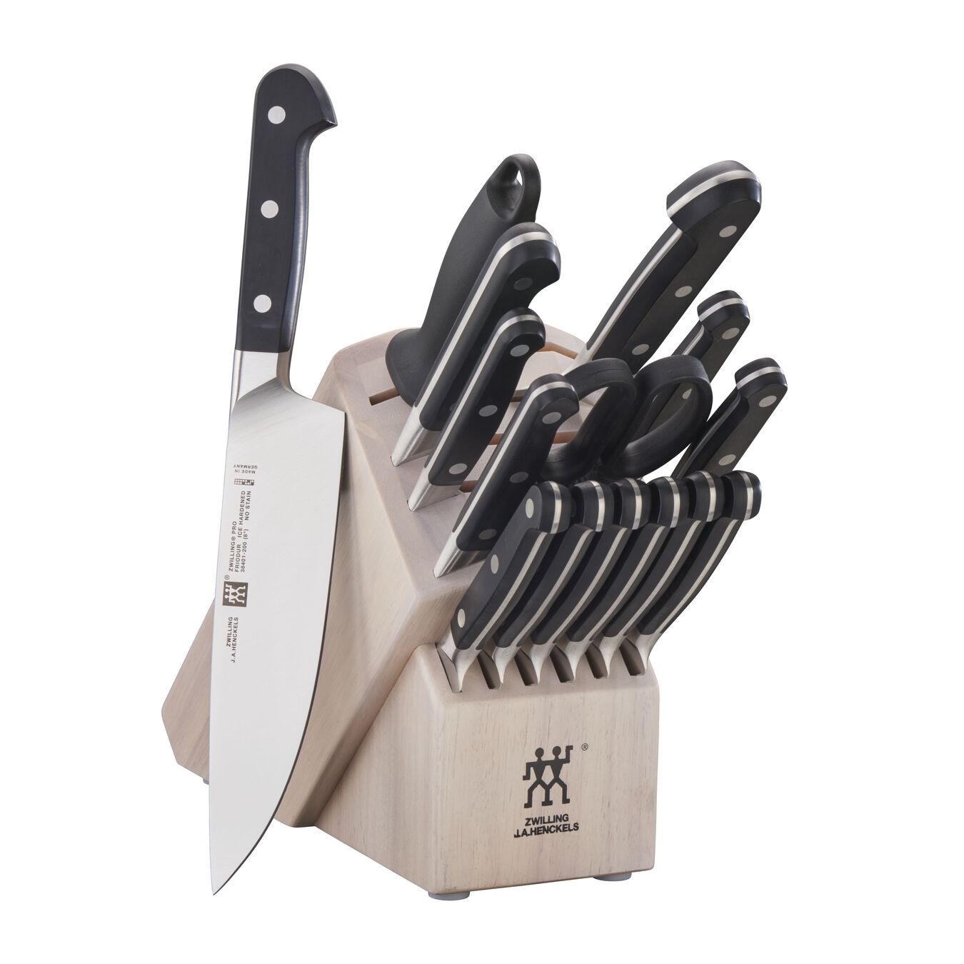 Zwilling Pro Knife Block Set White, 16-Piece - LaCuisineStore