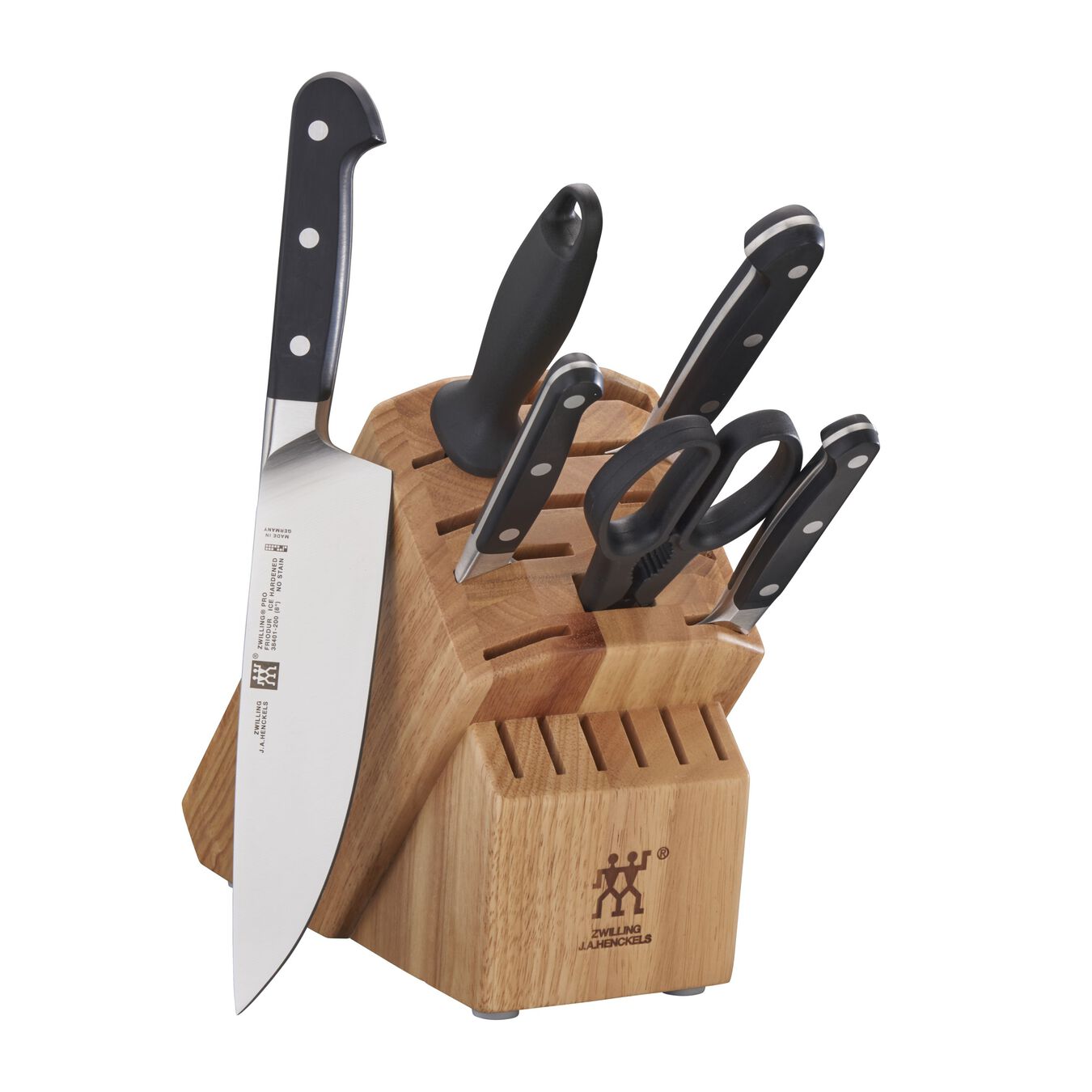 Zwilling Pro Knife Block Set Natural, 7-Piece - LaCuisineStore