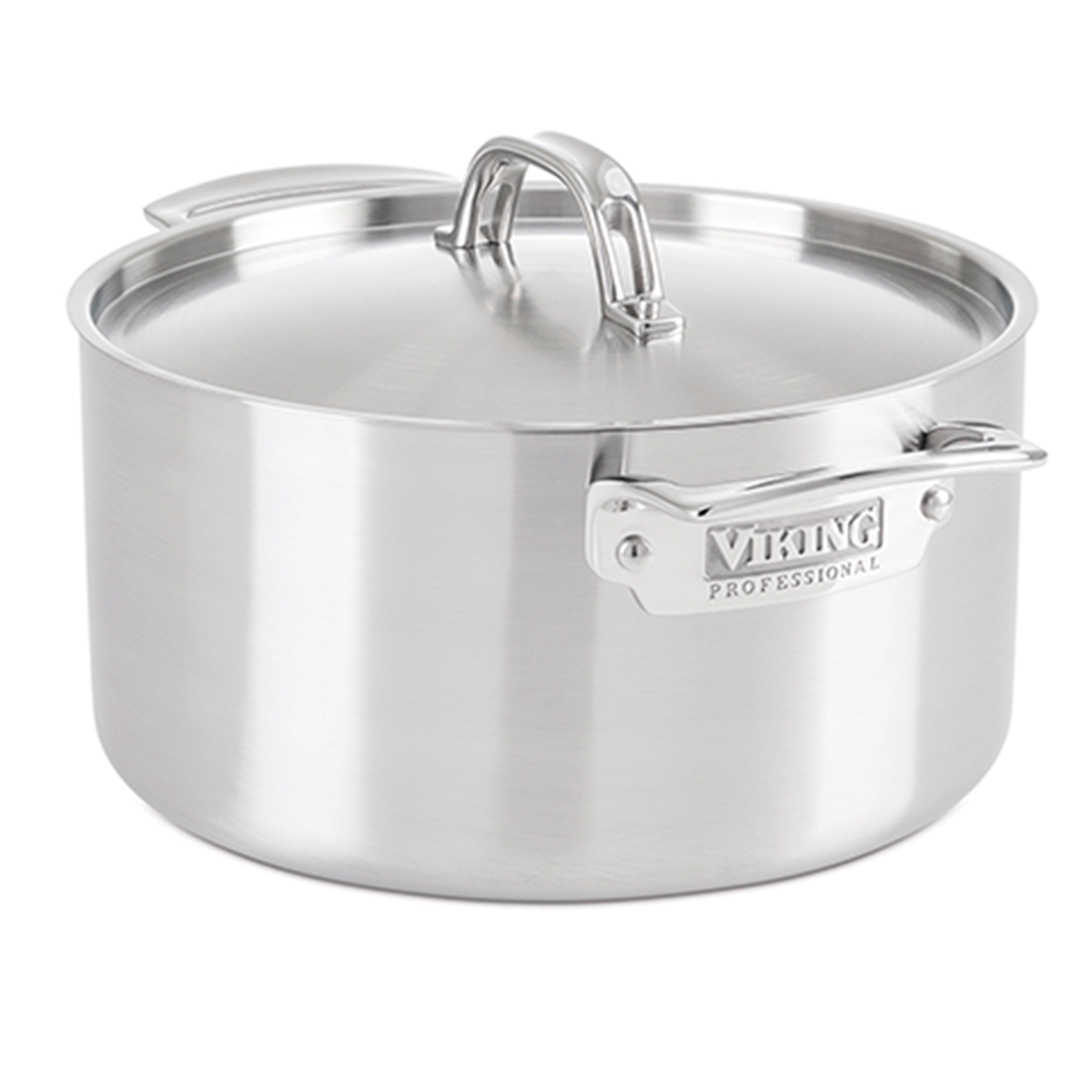 Viking Professional 5-Ply Stainless Steel Stock Pot with Lid, 6-Quart