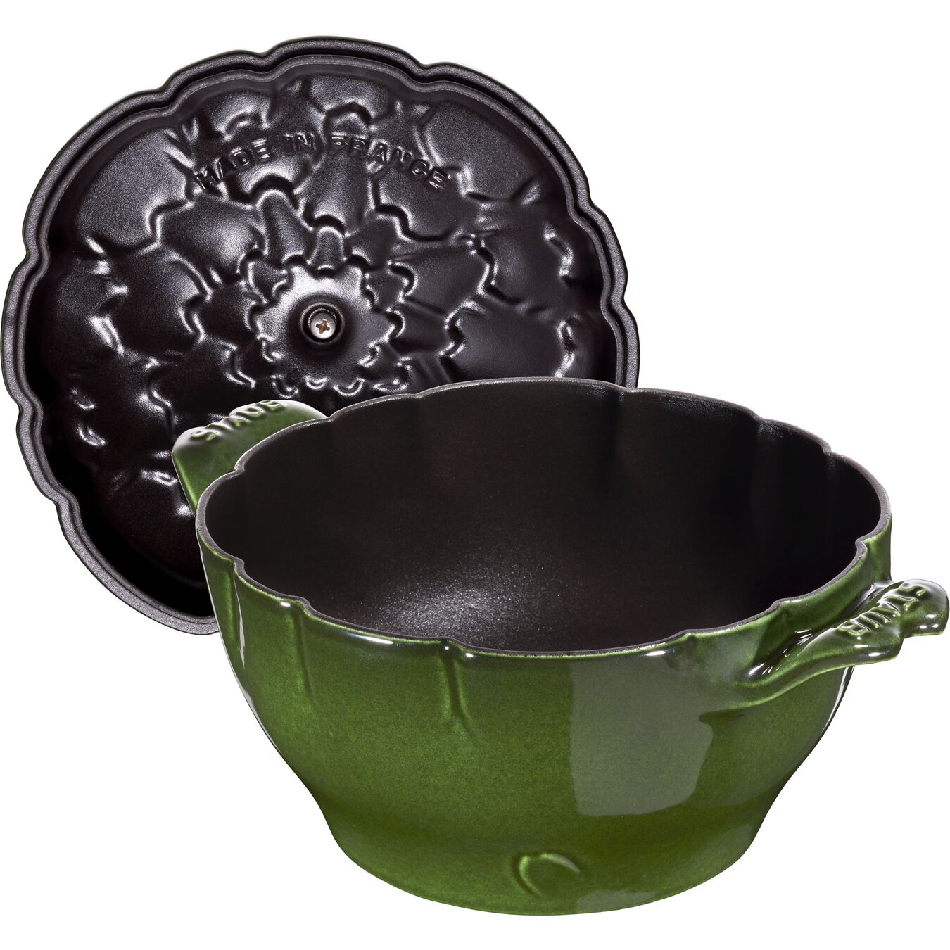 Staub Cast Iron Artichoke Cocotte Basil, 3-Quart - LaCuisineStore