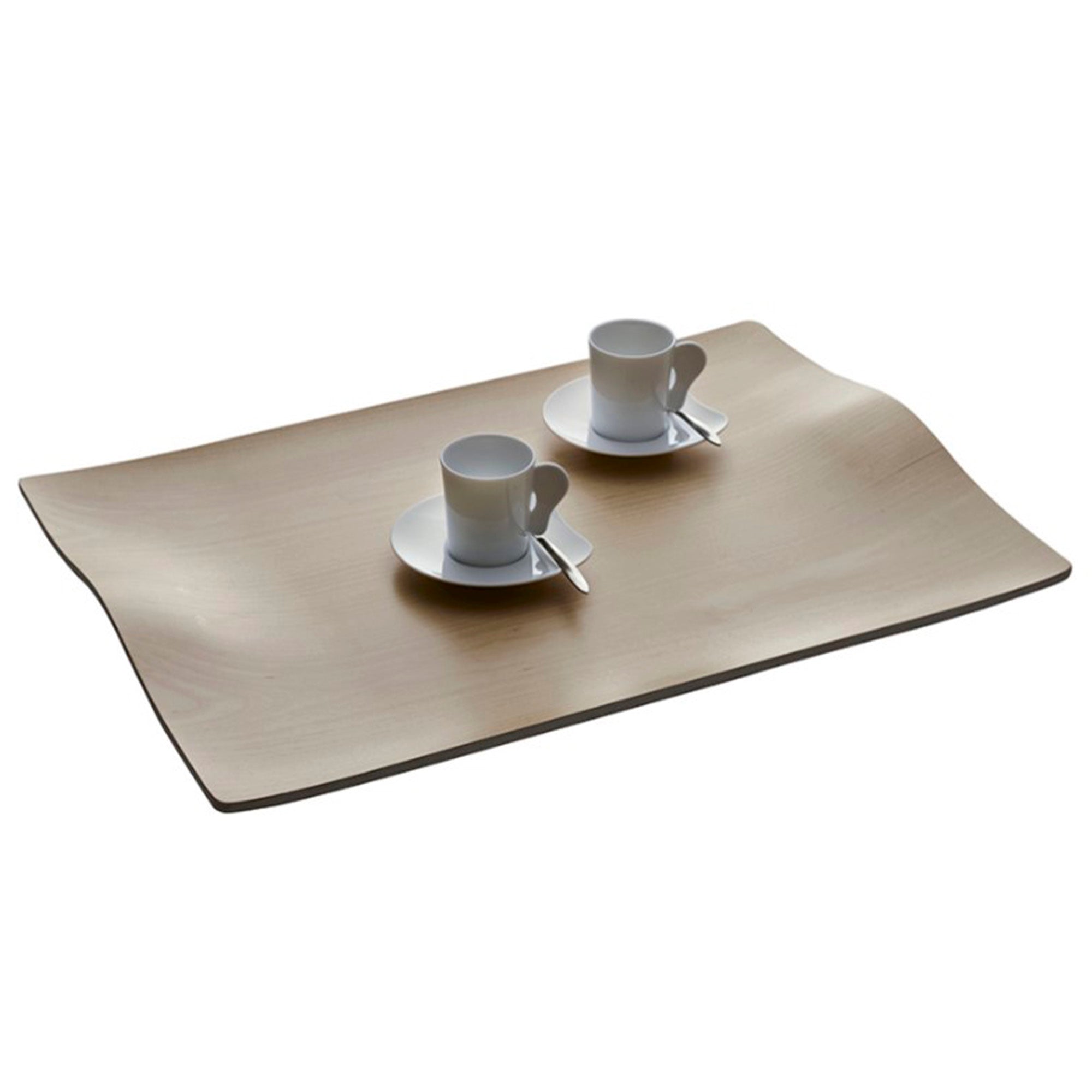 Legnoart Vivanda Curved Maple Wood Serving Tray, 20 x 14 x 1.5-Inches