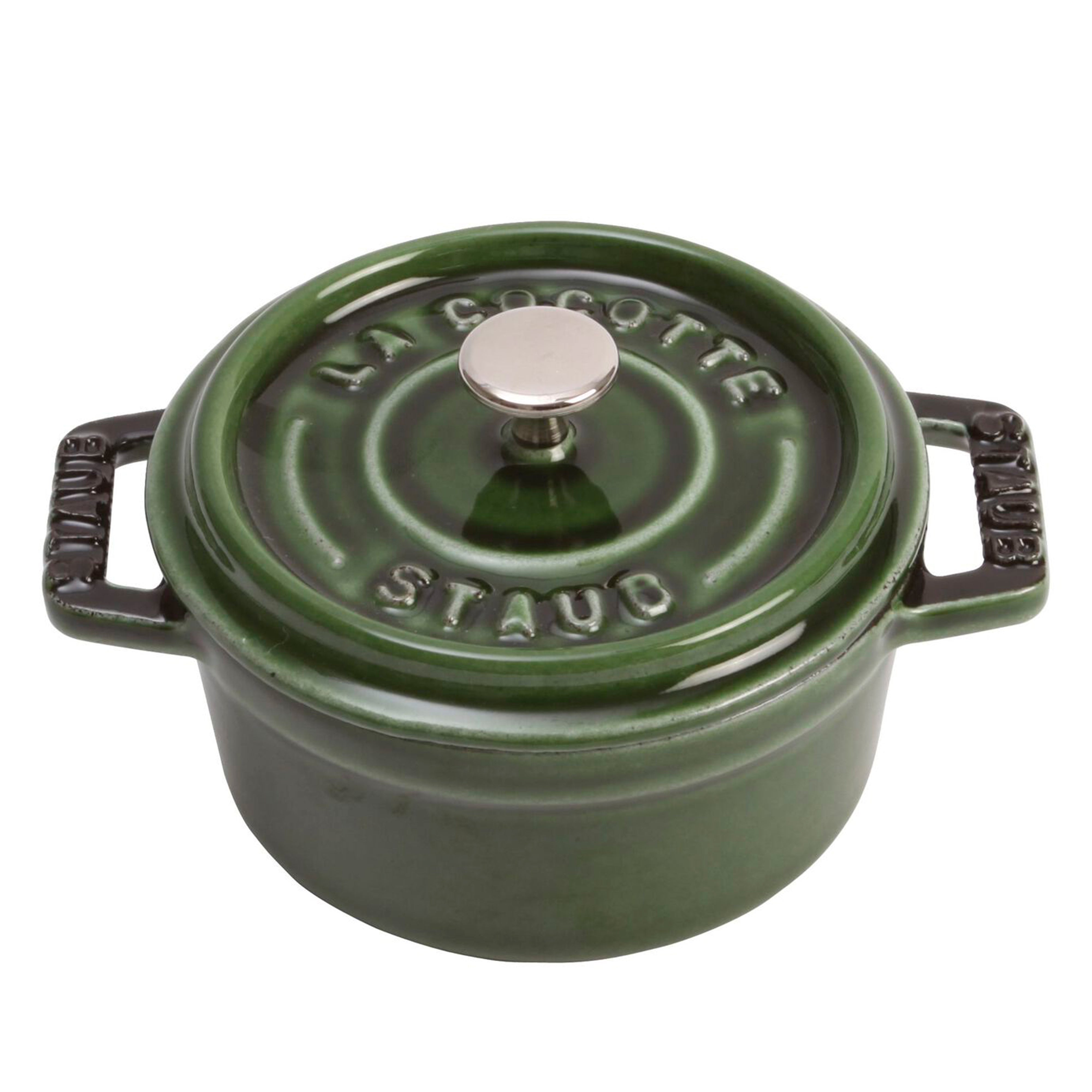 Staub Cast Iron Basil Mini Round Cocotte, 0.25-Quart