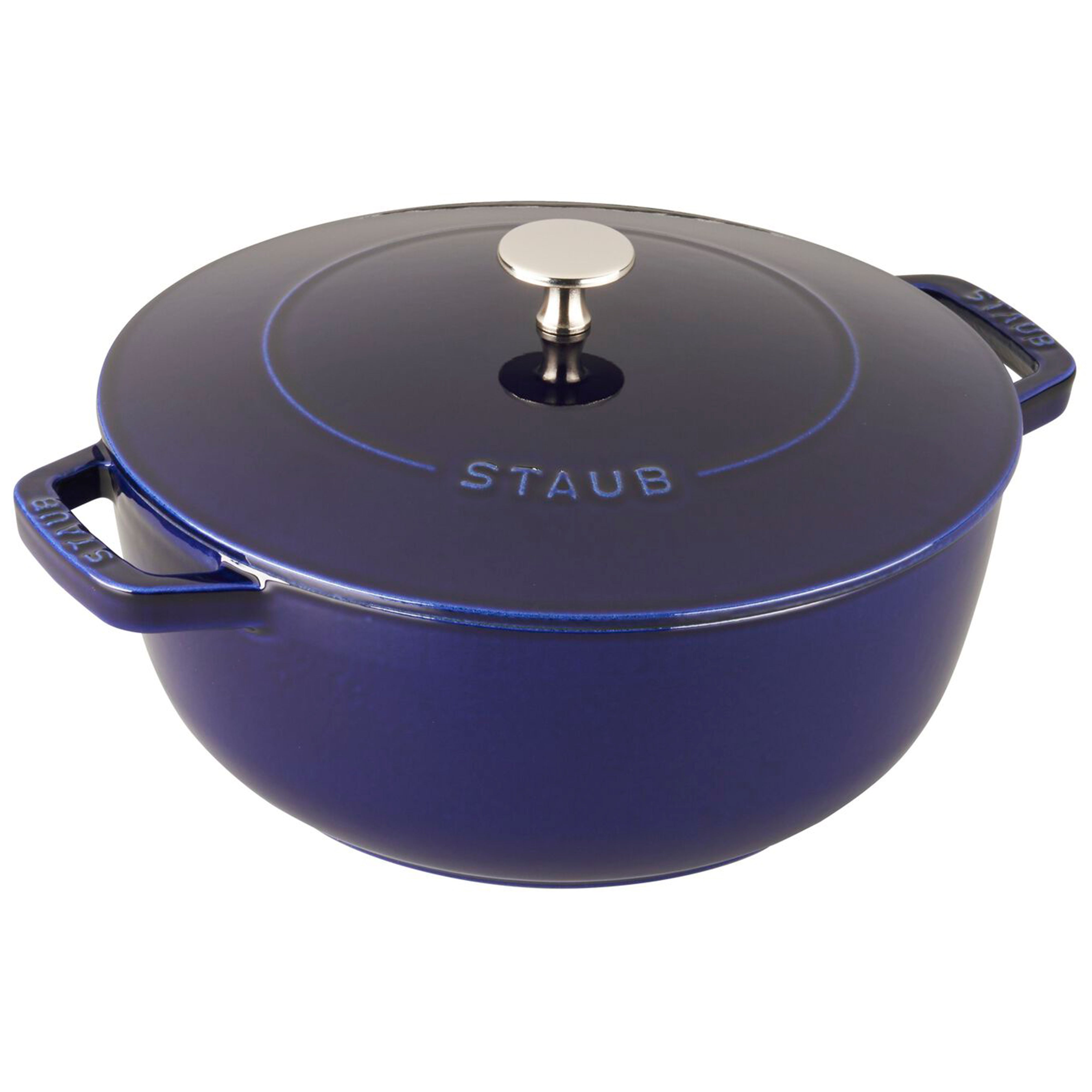 Staub Cast Iron Dark Blue Essential French Oven, 3.75-Quart