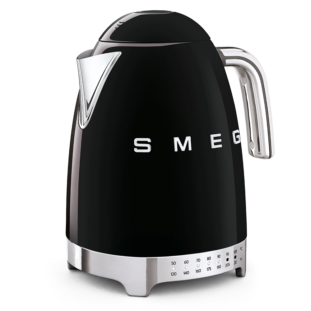 Smeg 50's Retro Style Variable Temperature KLF04 Black Kettle