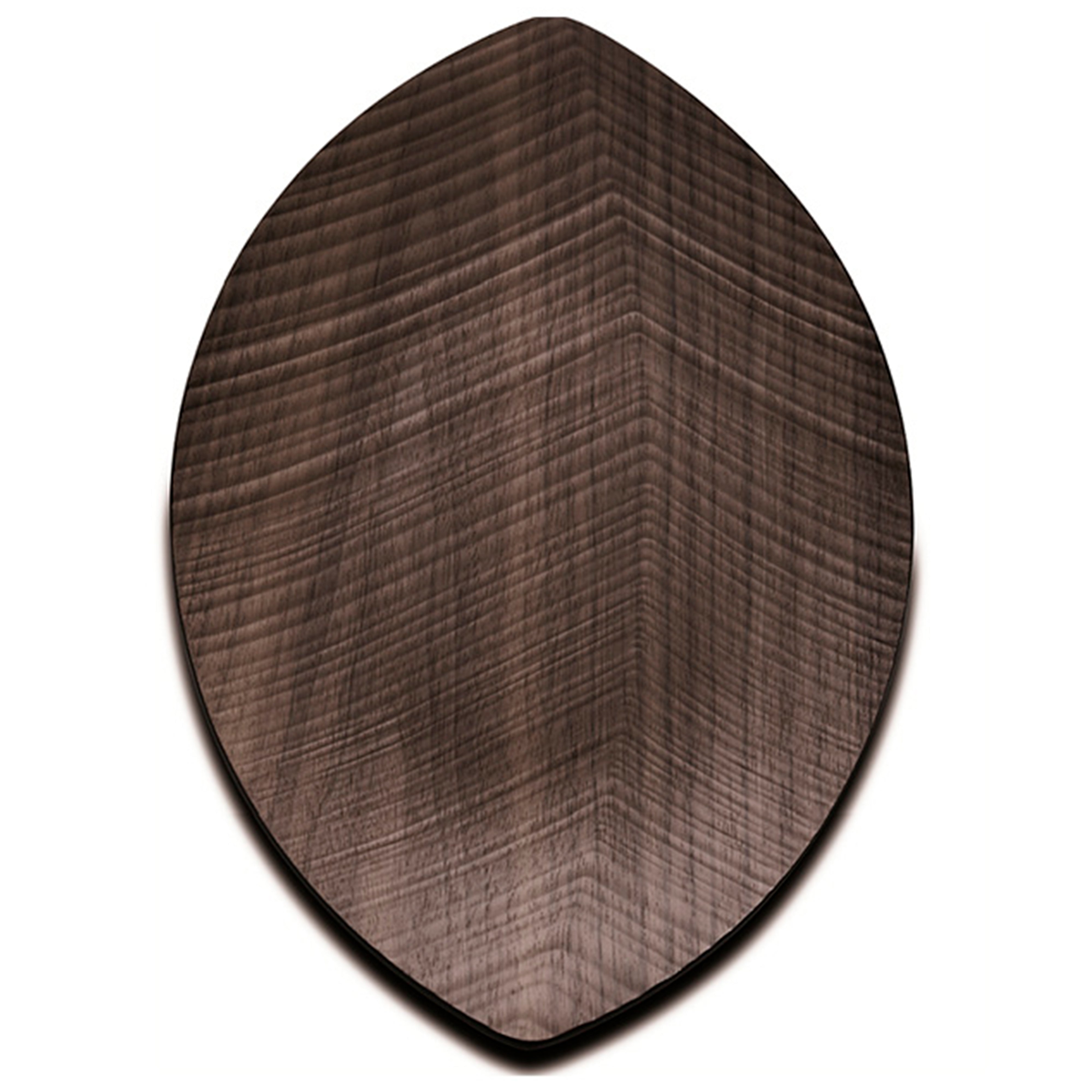 Legnoart Leaf  Walnut Wood Small Serving Tray, 13 x 7.5-Inches