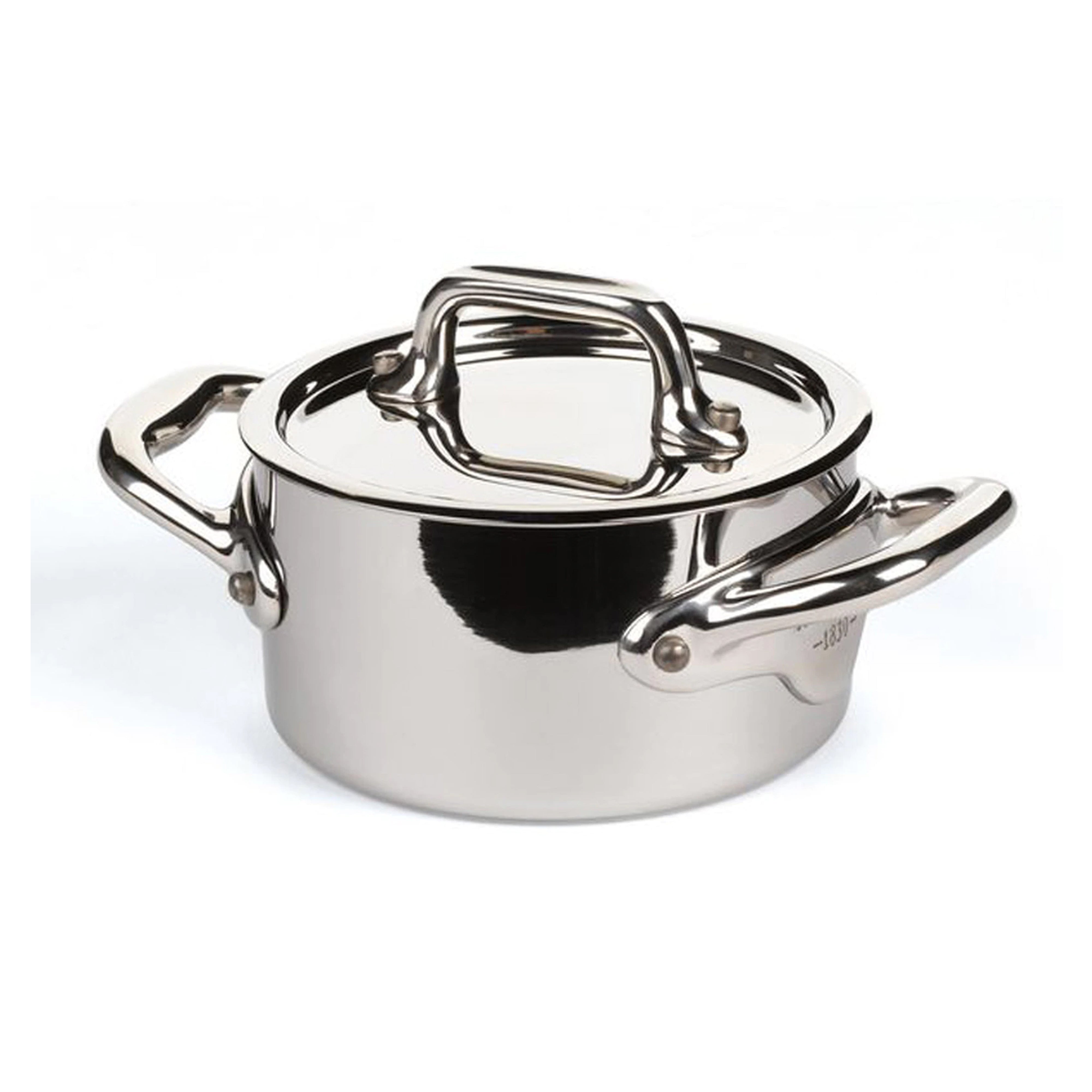 Mauviel M'Mini Stainless Steel Cocotte With Lid, 0.4-Quart