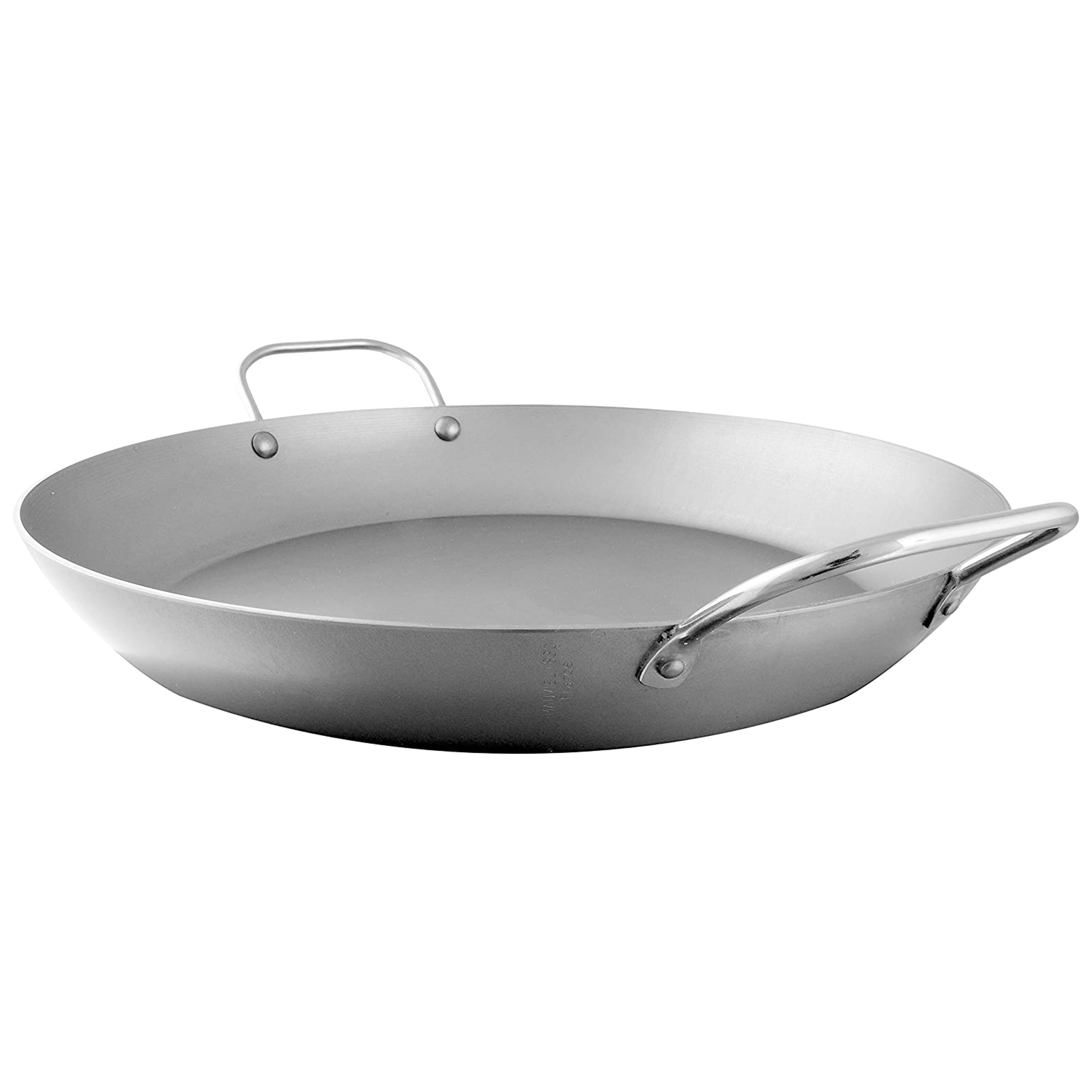 Mauviel M'Steel Carbon Steel Paella Pan, 7.3-Quart