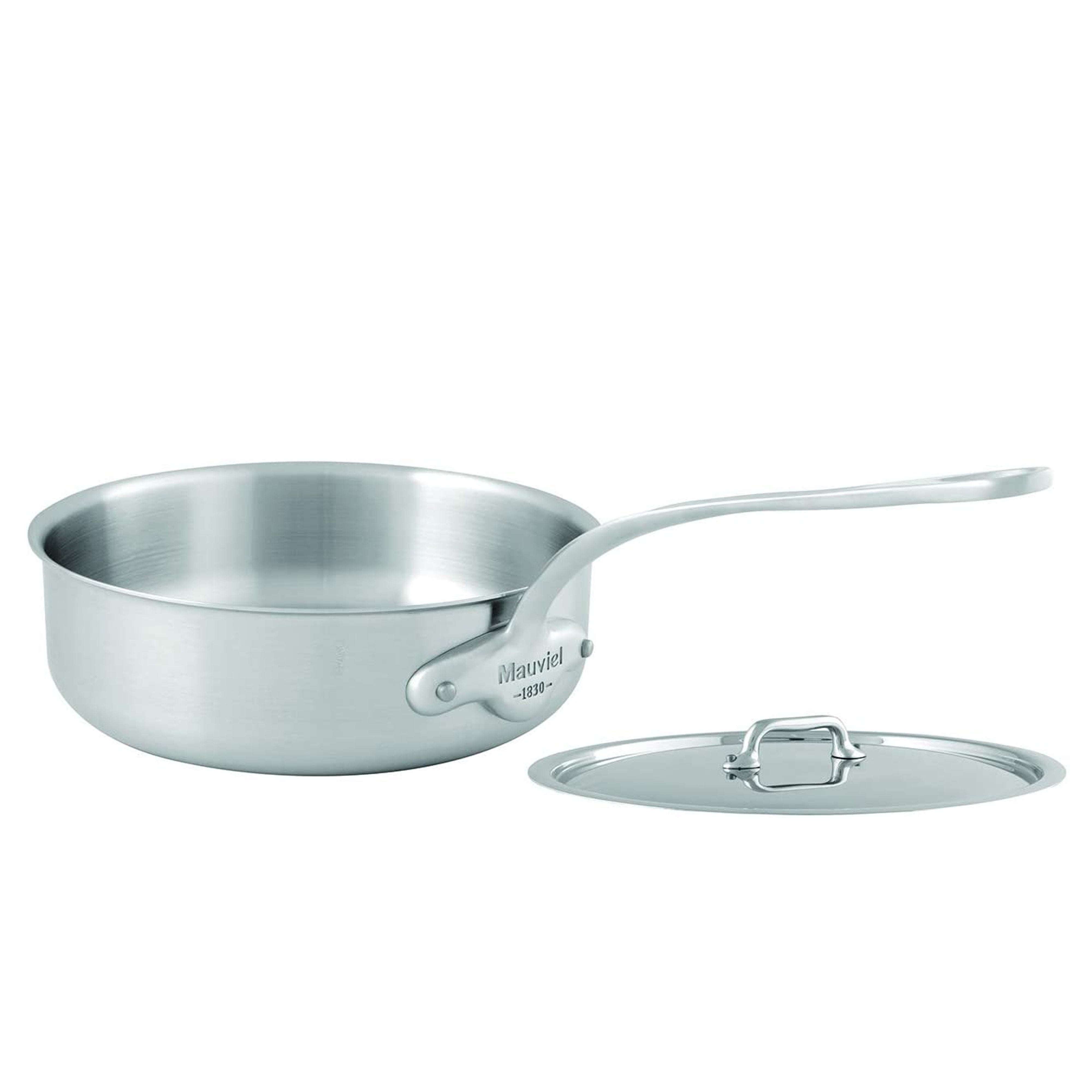 Mauviel M'Urban 3 Stainless Steel Saute Pan With Lid, 3.4-Quart