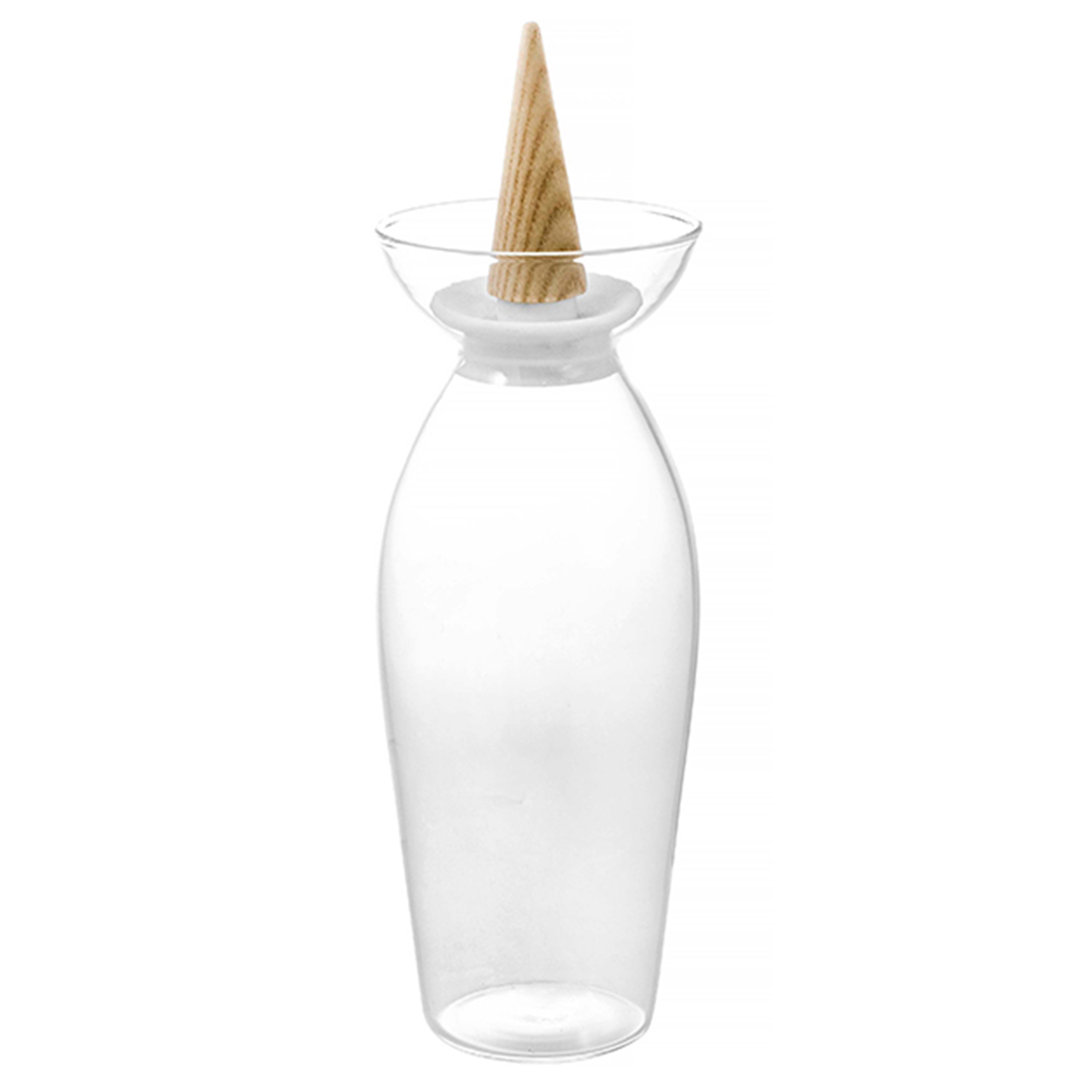 Legnoart Olea Glass Oil Cruet with Ash Wood Stopper