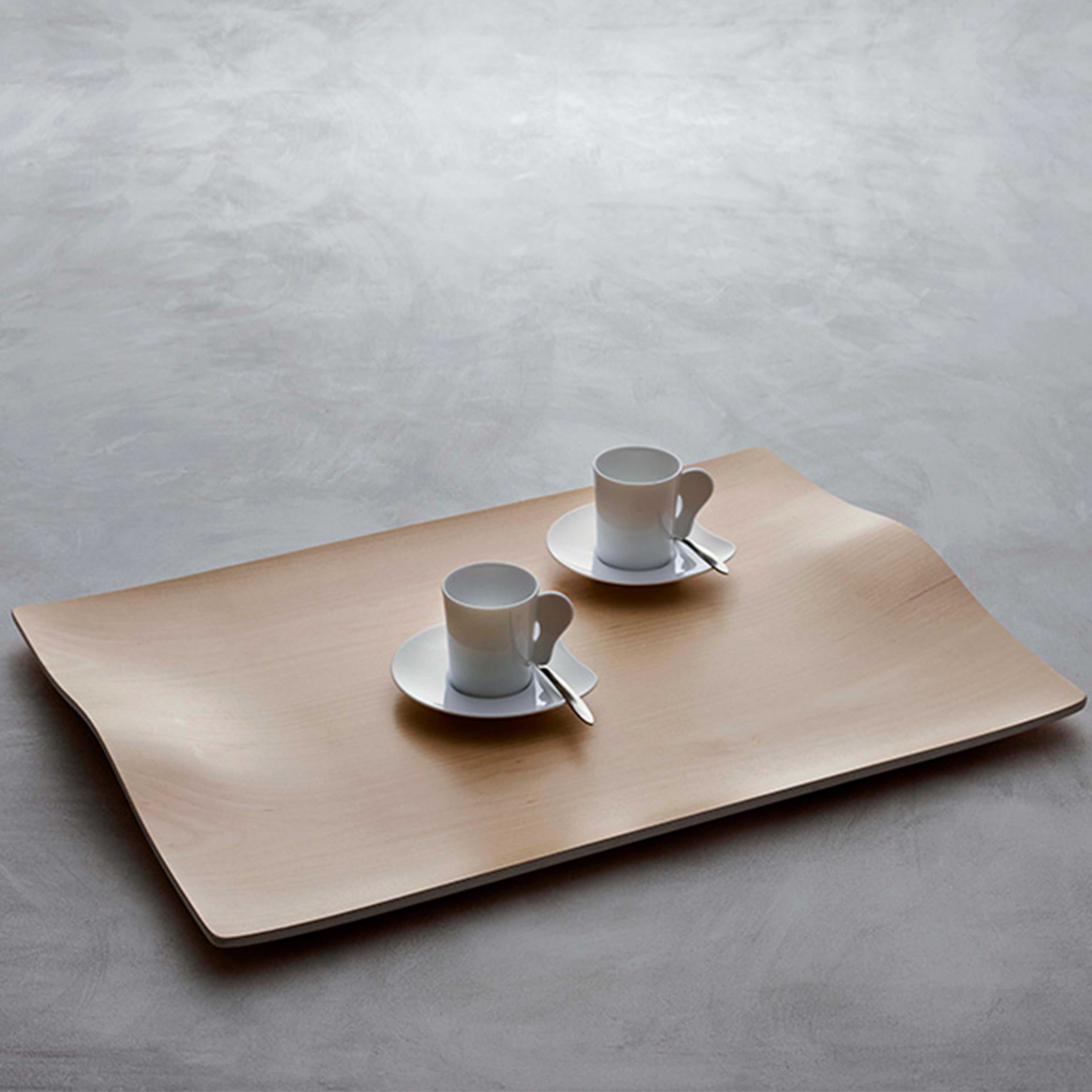 Legnoart Vivanda Curved Maple Wood Serving Tray, 20 x 14 x 1.5-Inches