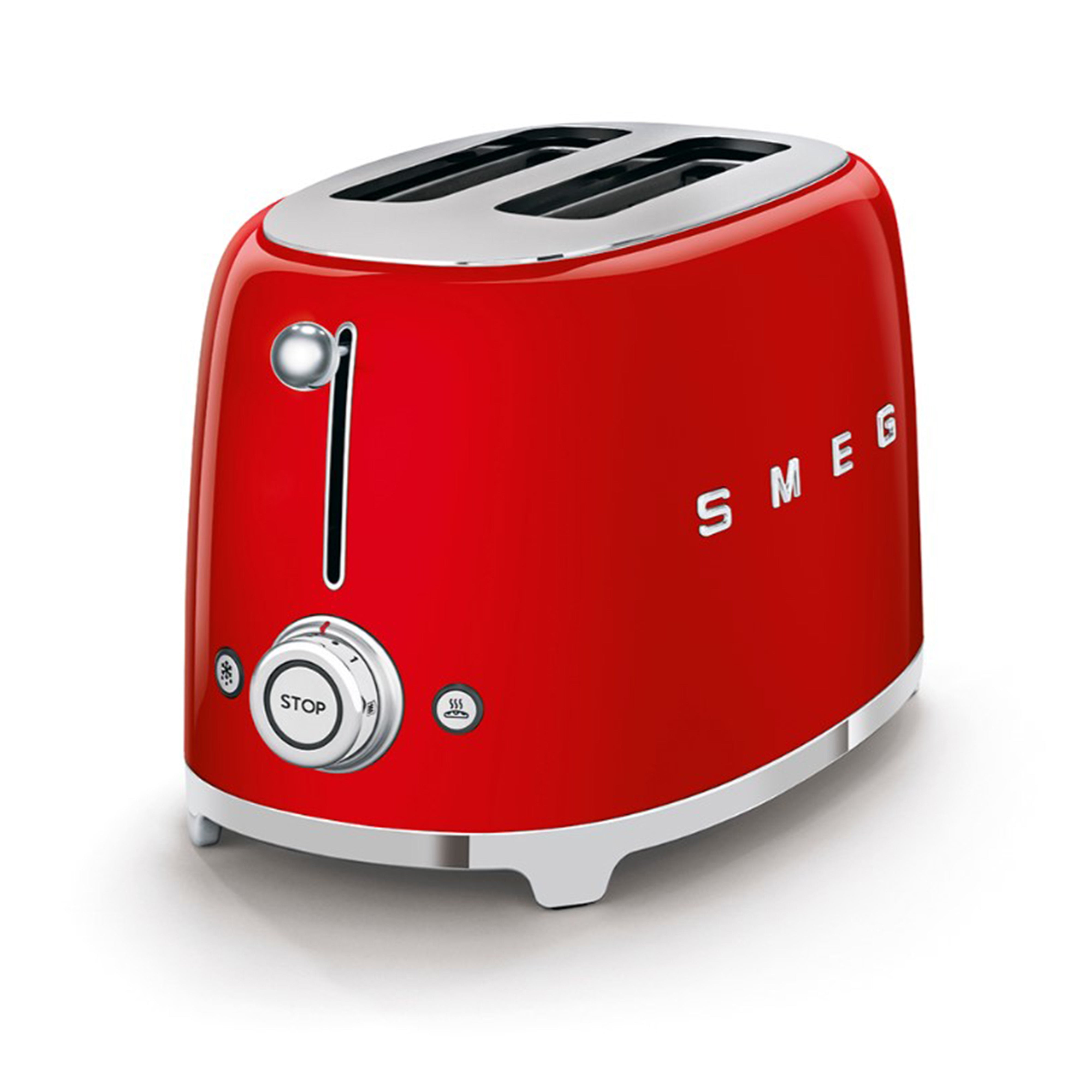 Smeg 50's Retro Style Aesthetic 2x2 Slice Red Toaster