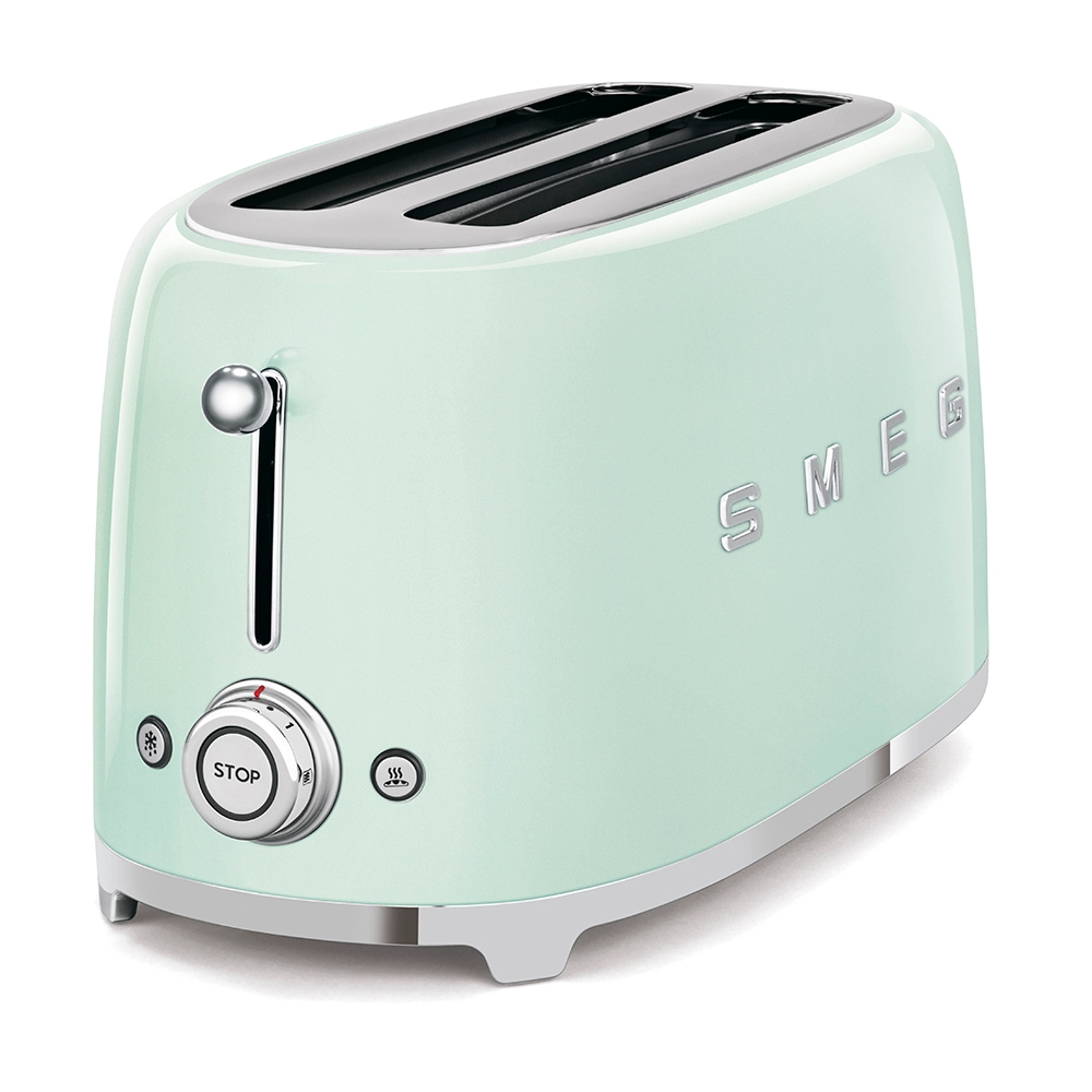 Smeg 50's Retro Style Aesthetic 4x2 Slice Pastel Green Toaster