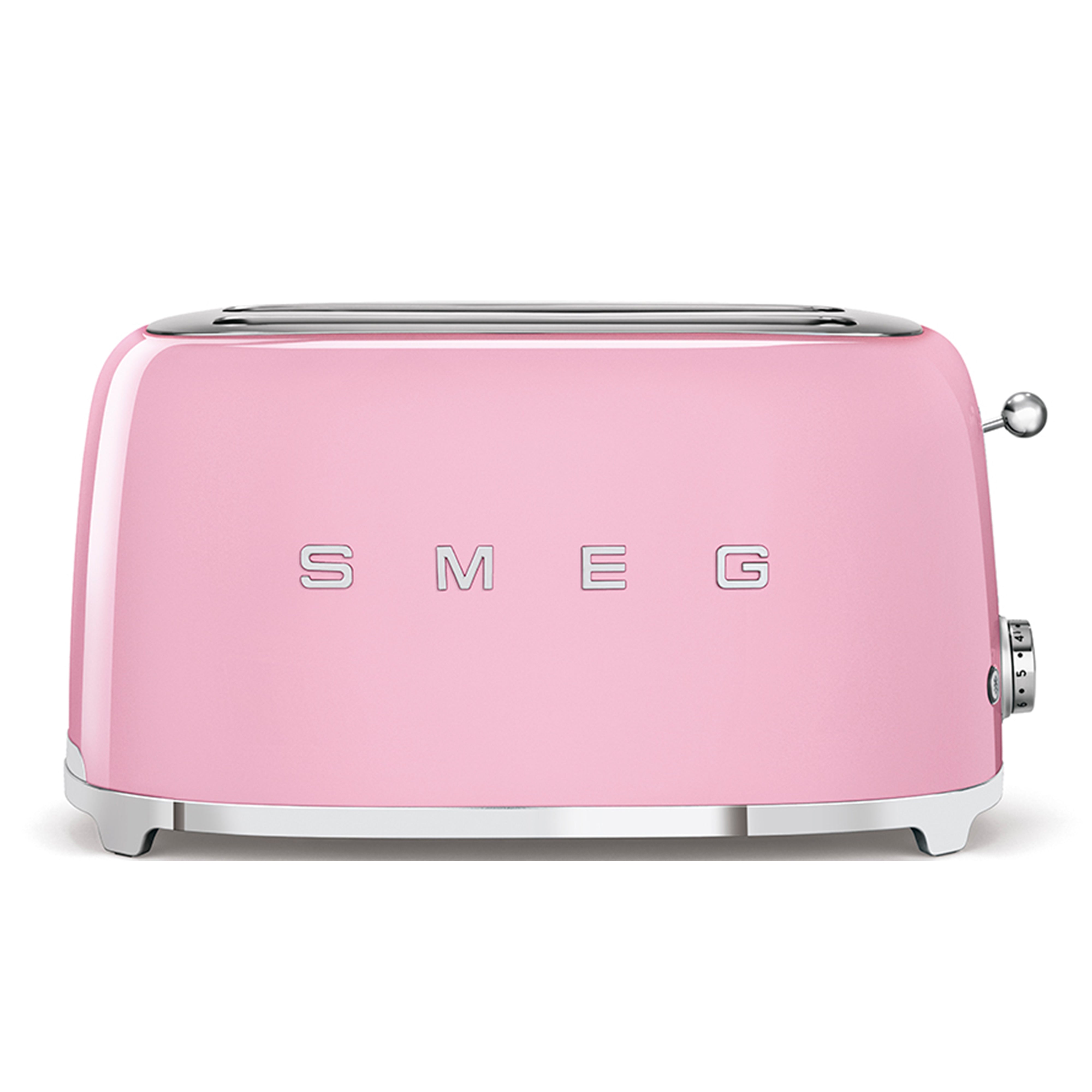 Smeg 50's Retro Style Aesthetic 4x2 Slice Pink Toaster