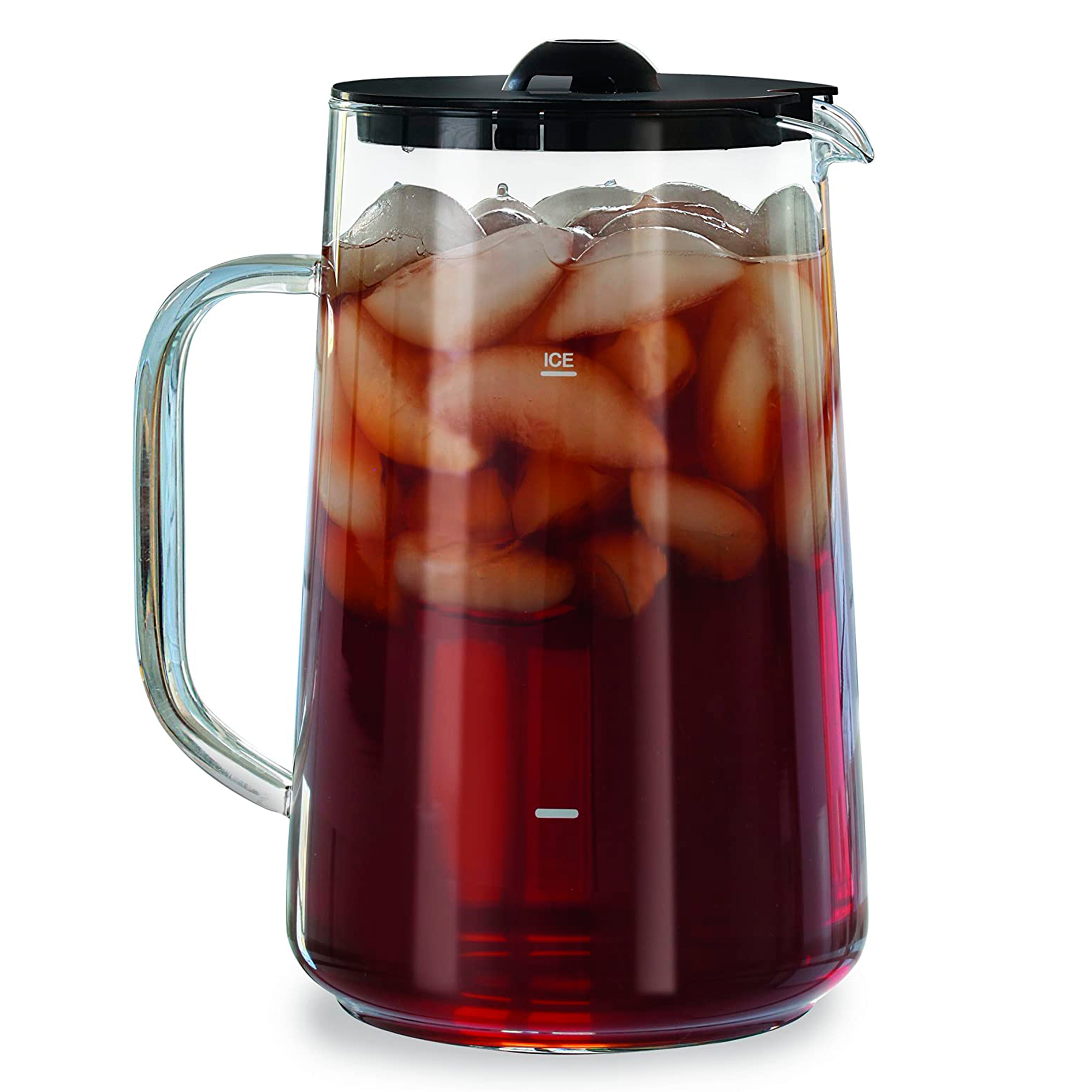 Capresso Glass Iced Tea Pitcher with Lid, 80-Oz