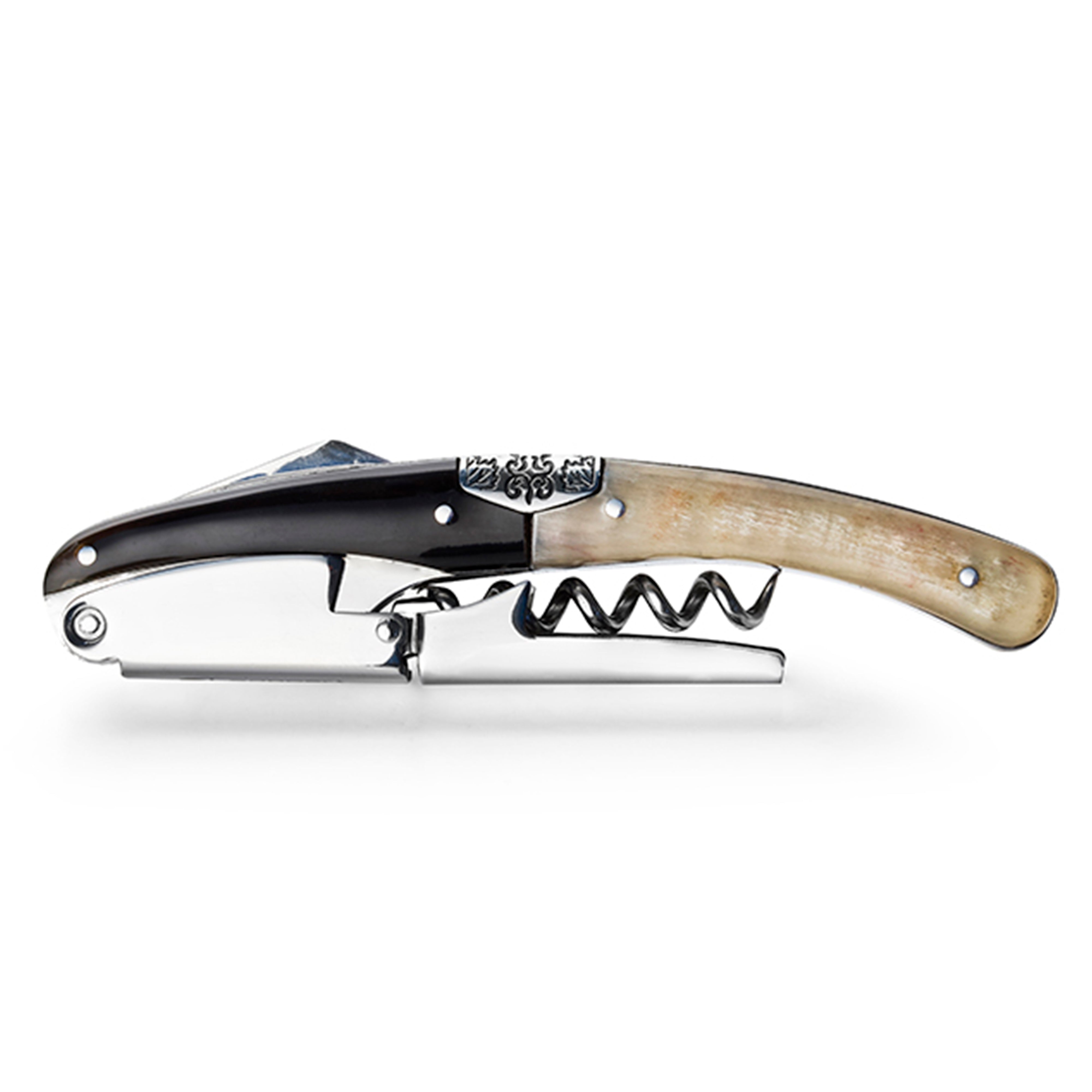 Legnoart Primitivo Grand Crue Sommelier Corkscrew with Buffalo and Ram Horn Handle in Premium Gift Box