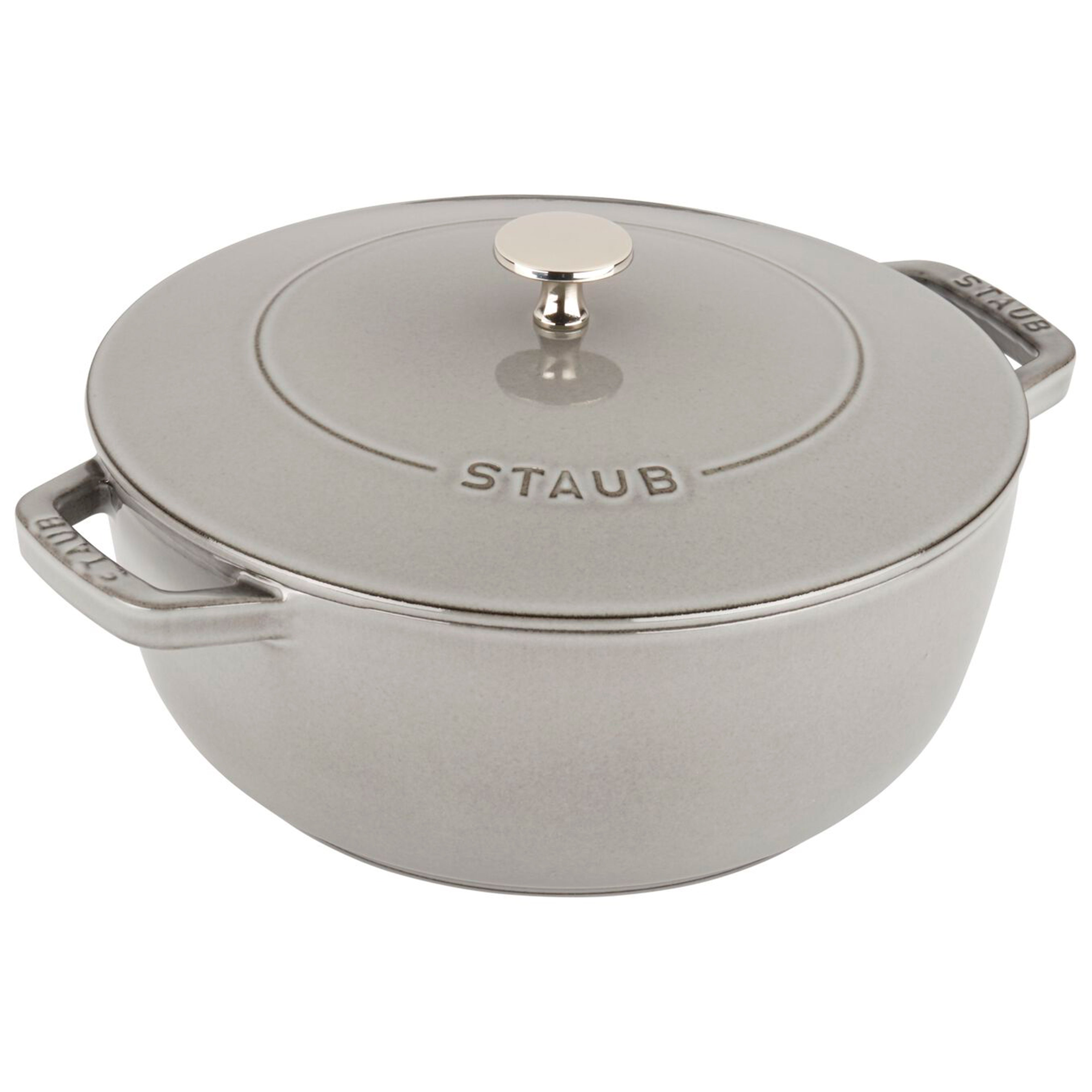 Staub Cast Iron Graphite Grey Essential French Oven, 3.75-Quart